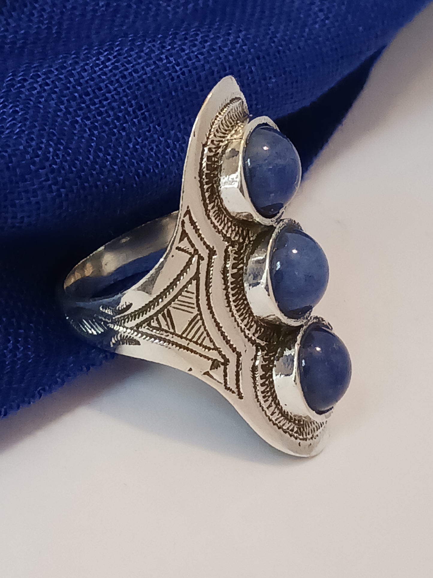 Bague touareg en argent massif
