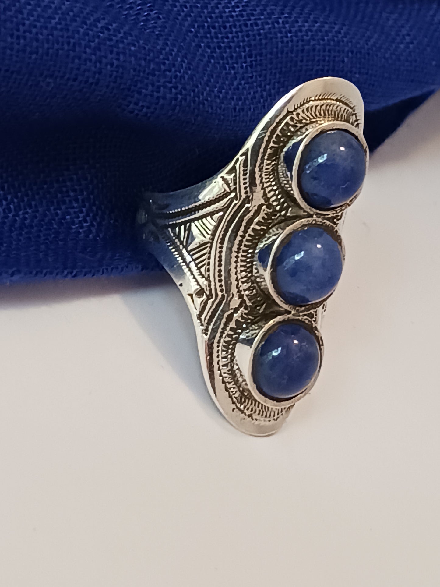 Bague touareg en argent massif
