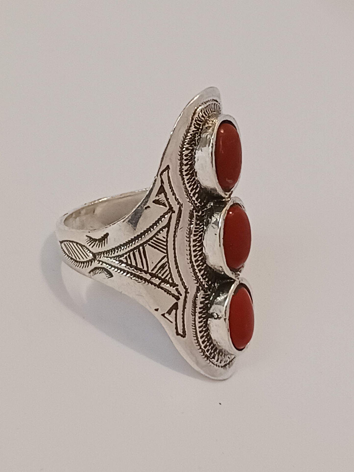 Bague touareg en argent massif