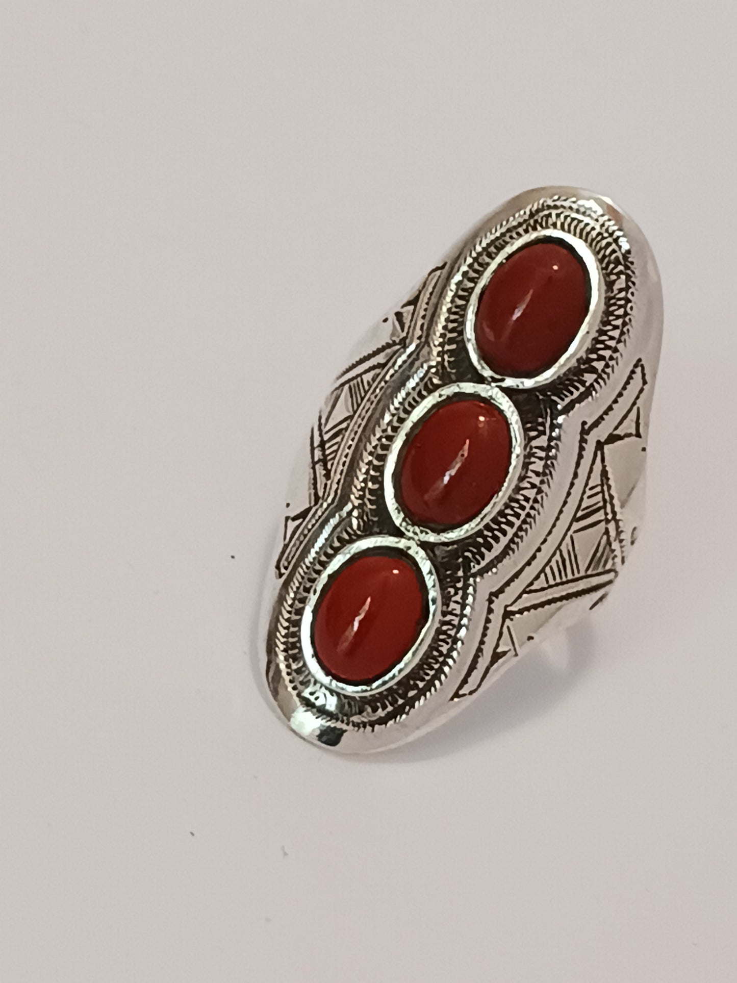 Bague touareg en argent massif