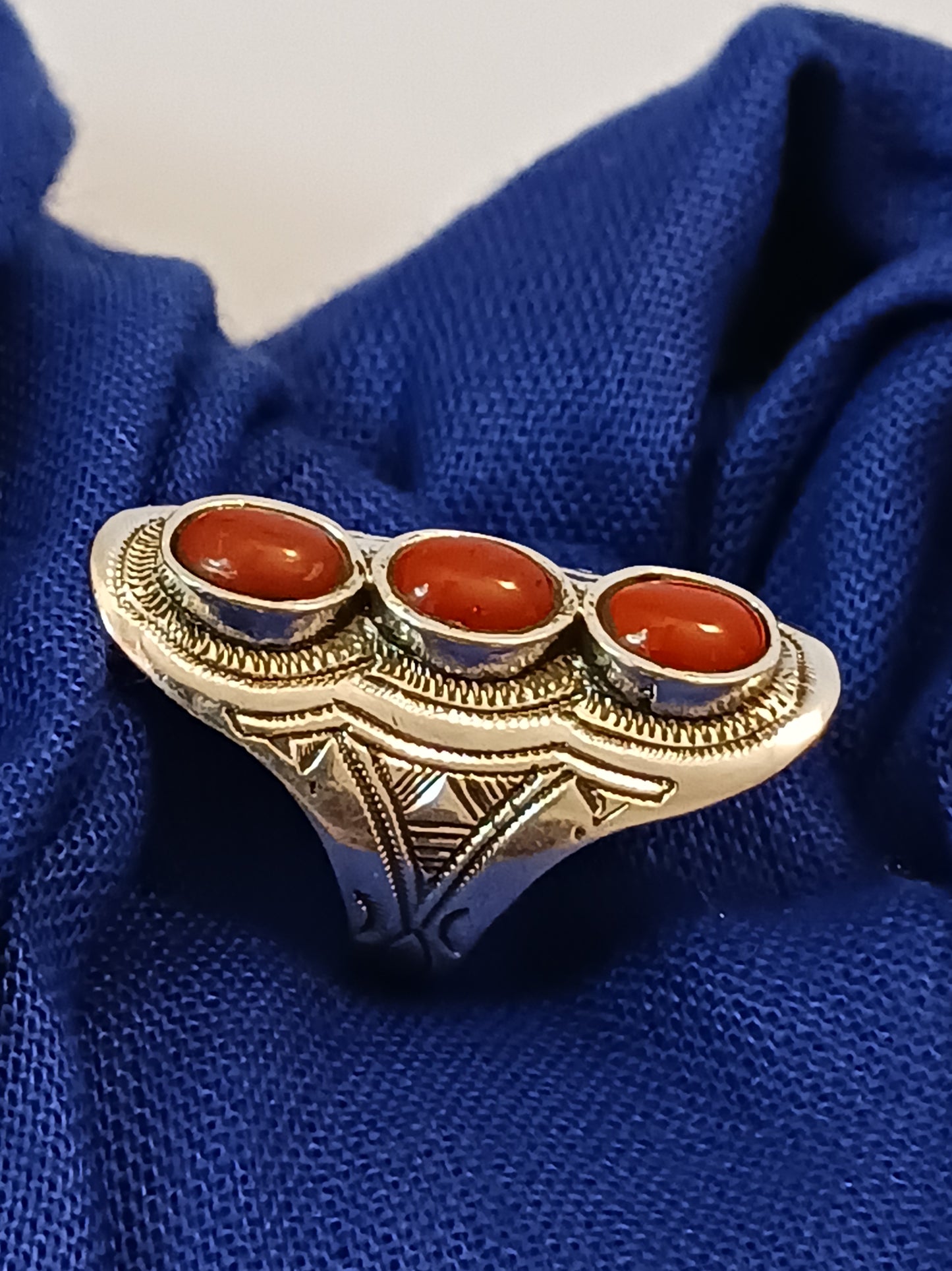 Bague touareg en argent massif