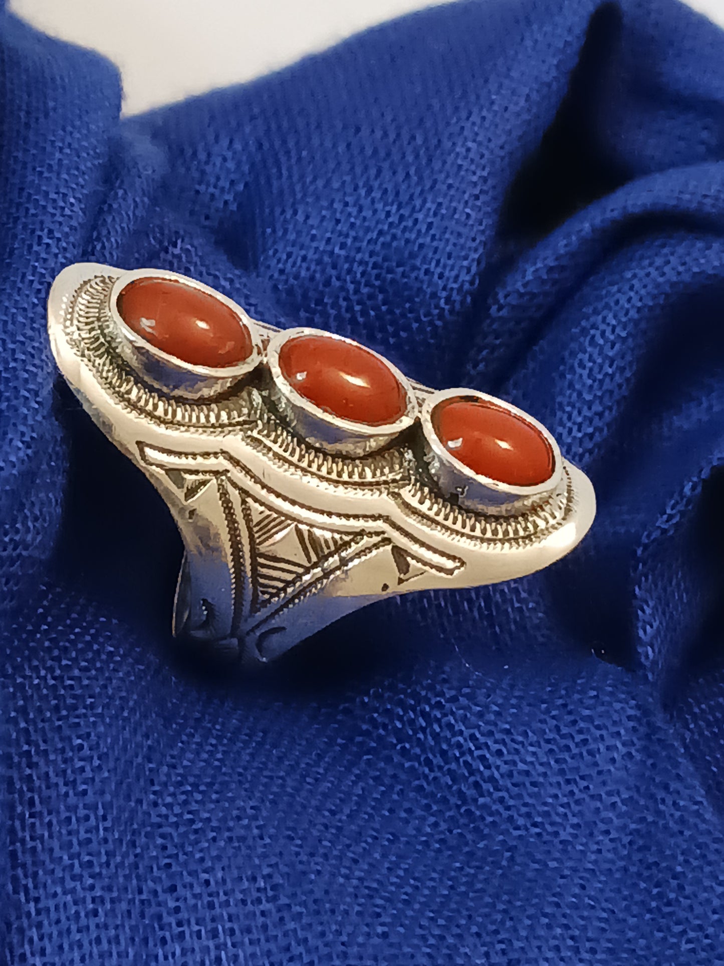 Bague touareg en argent massif