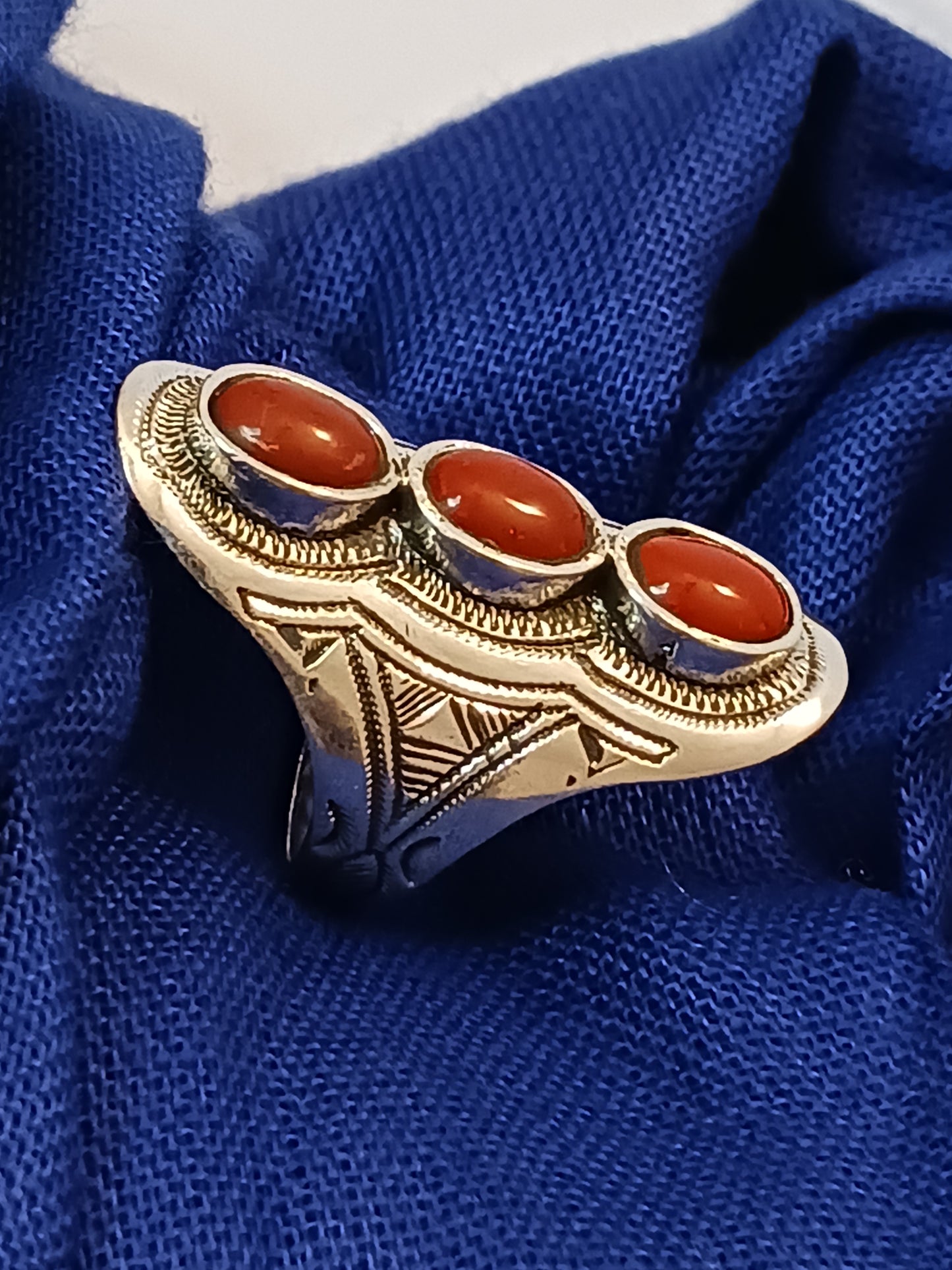Bague touareg en argent massif