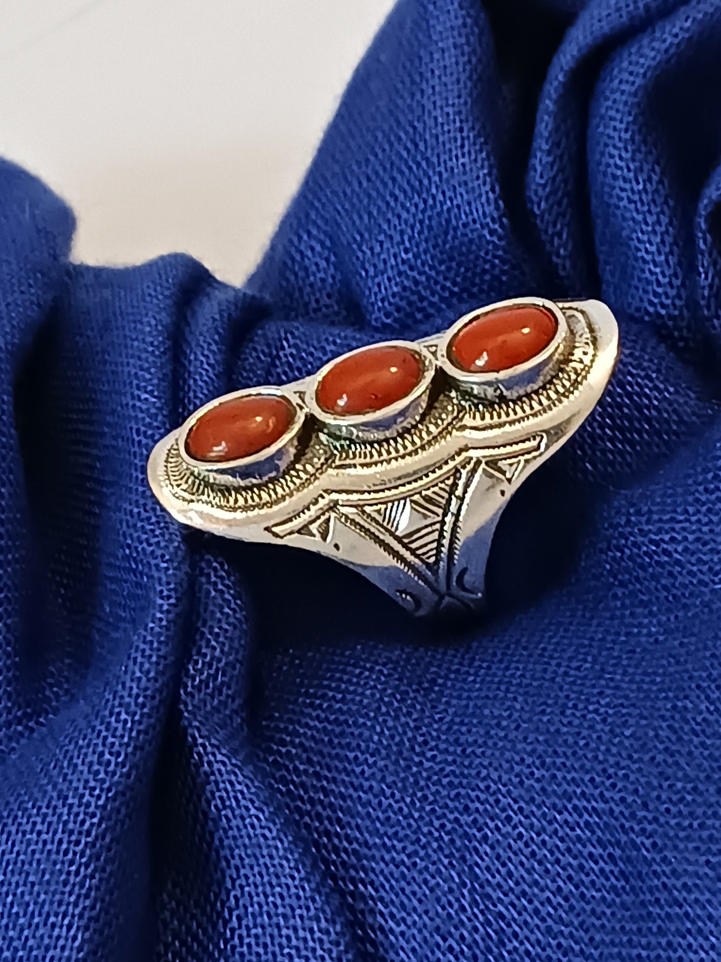 Bague touareg en argent massif