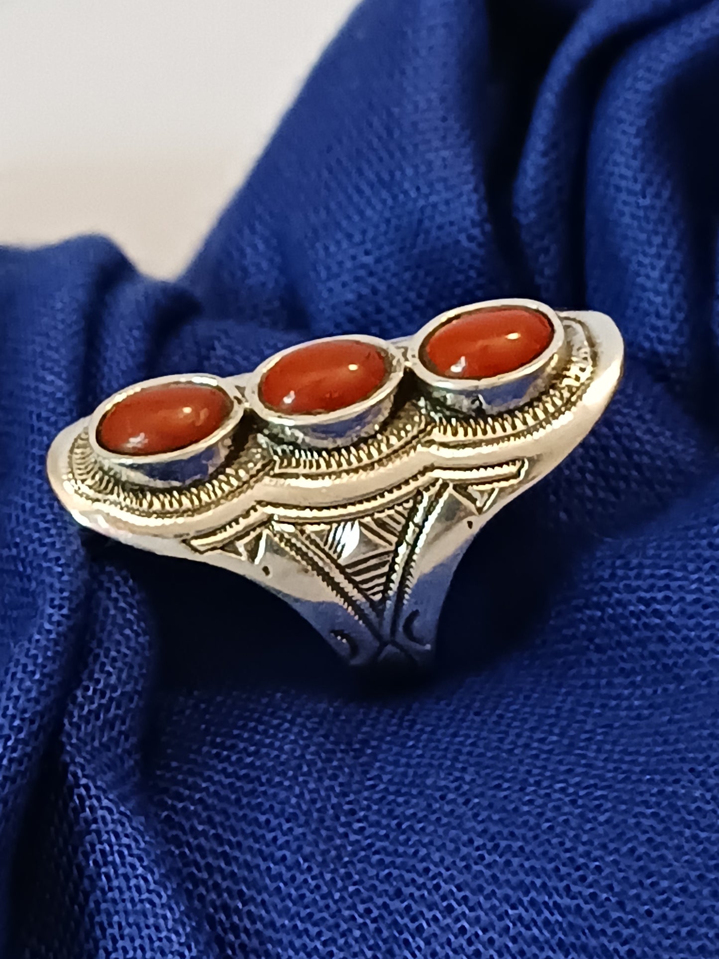 Bague touareg en argent massif