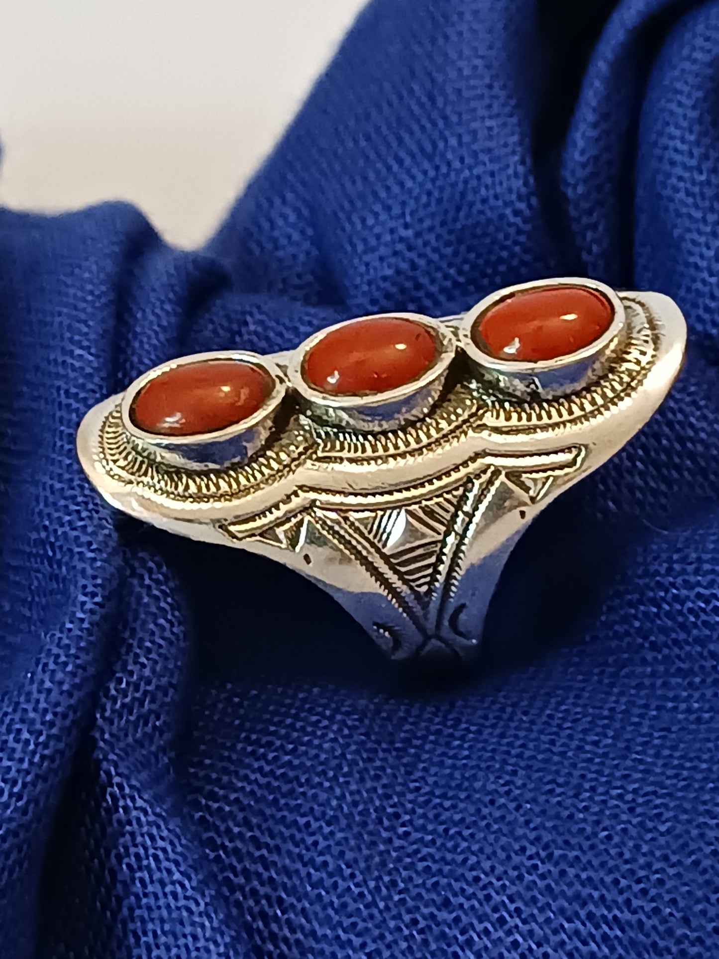 Bague touareg en argent massif
