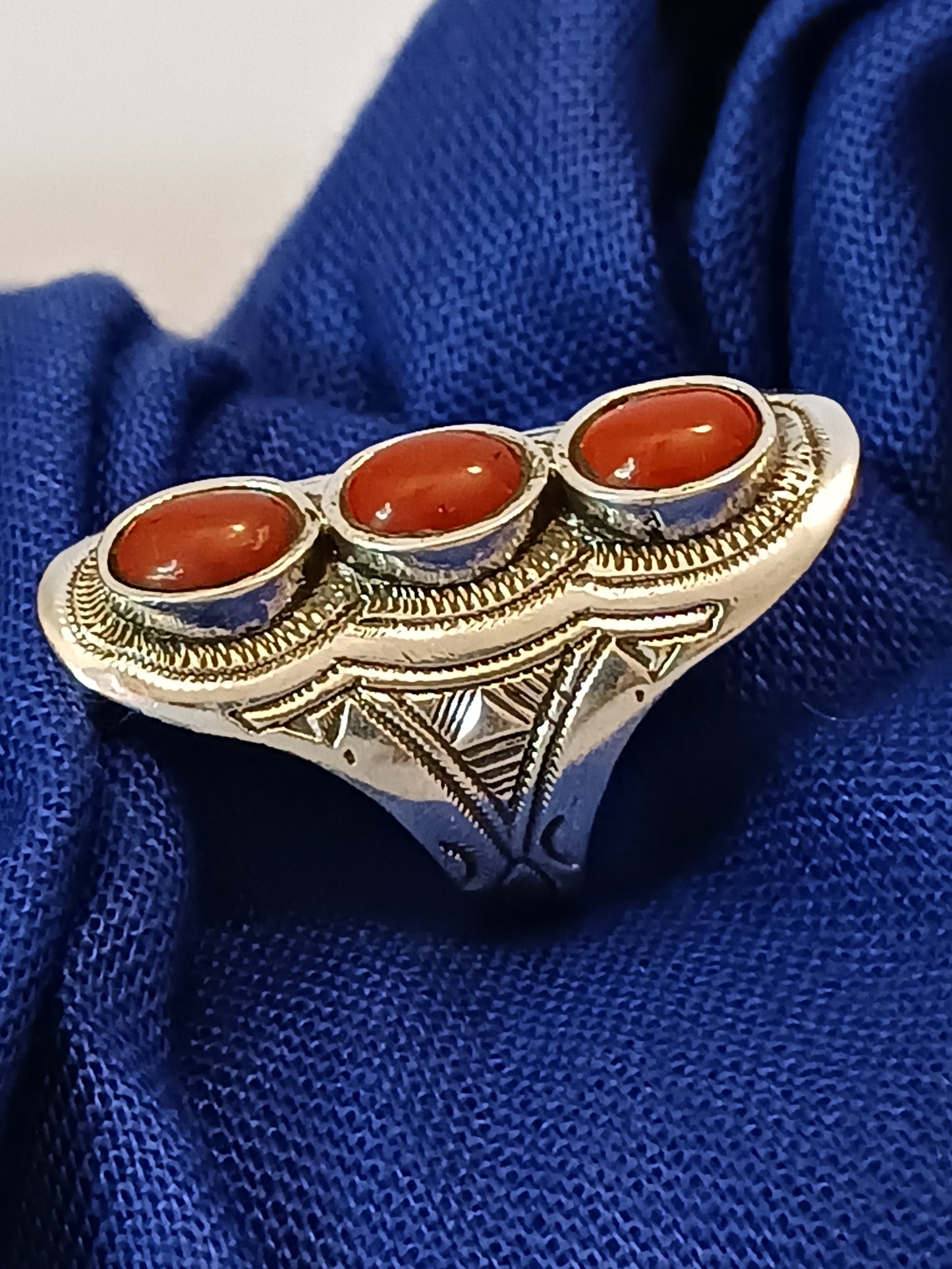 Bague touareg en argent massif