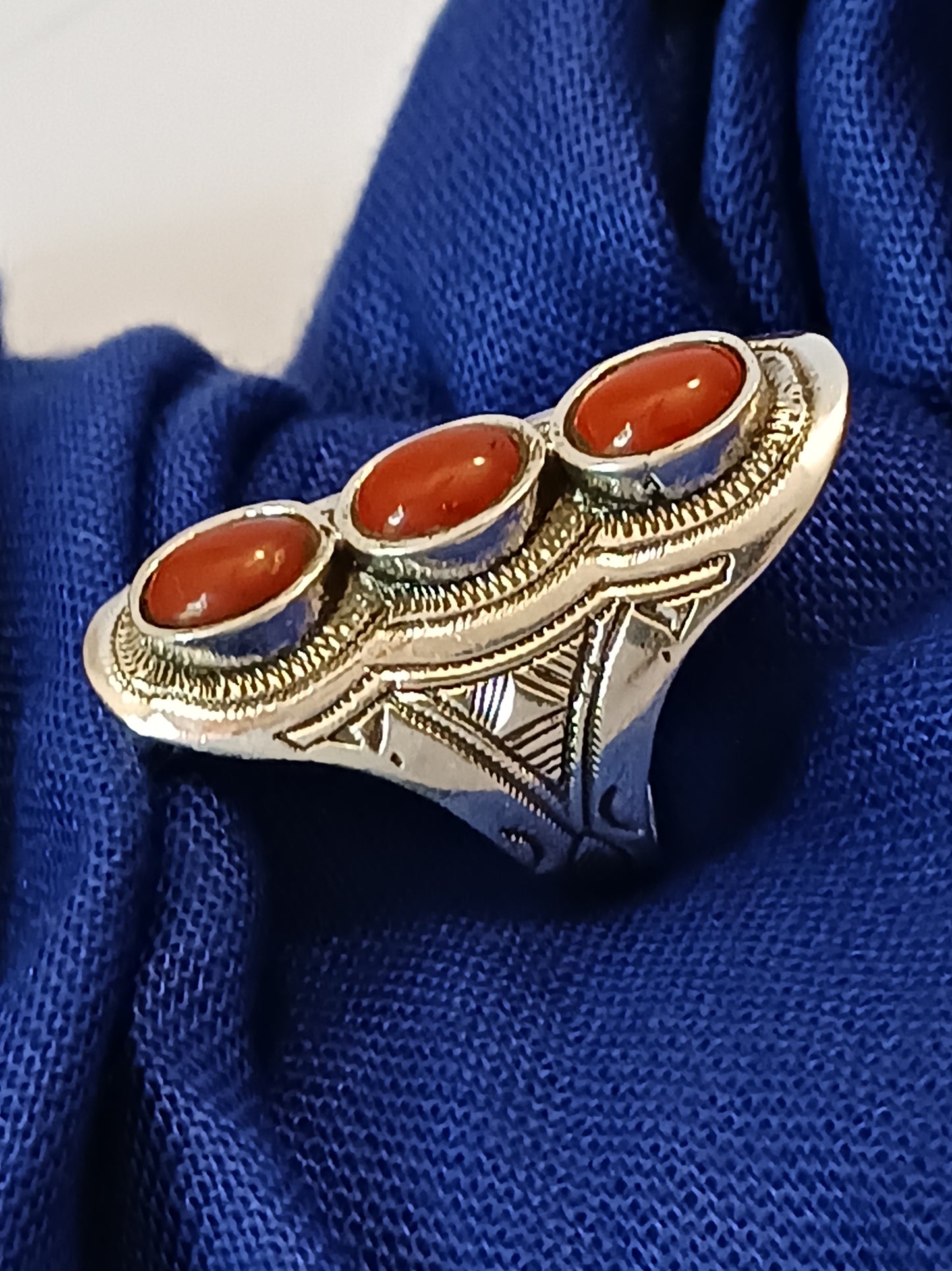Bague touareg en argent massif