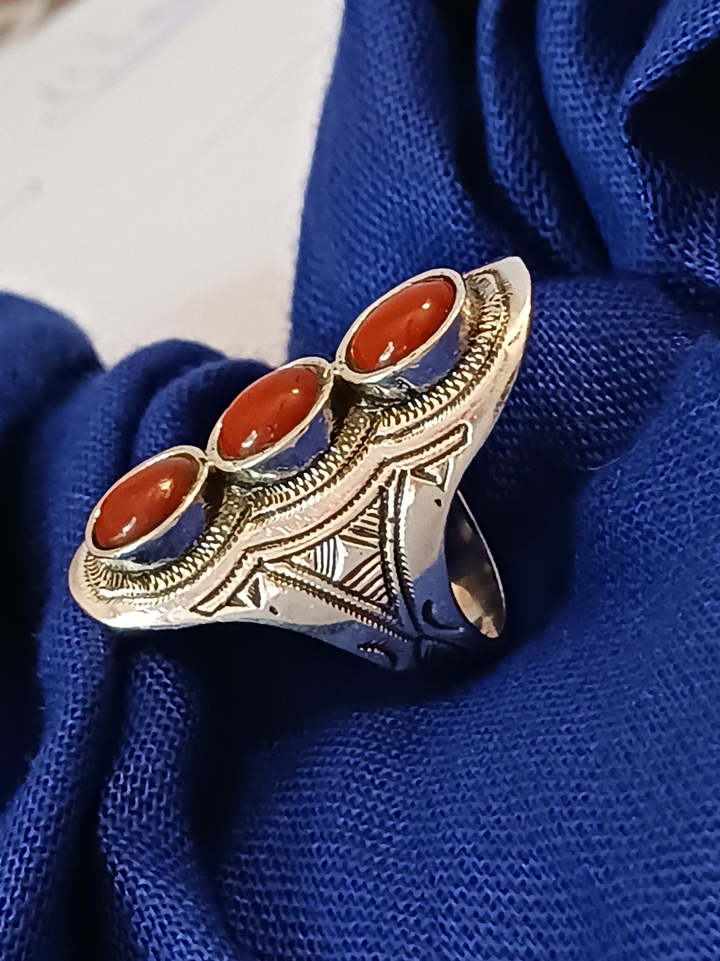 Bague touareg en argent massif