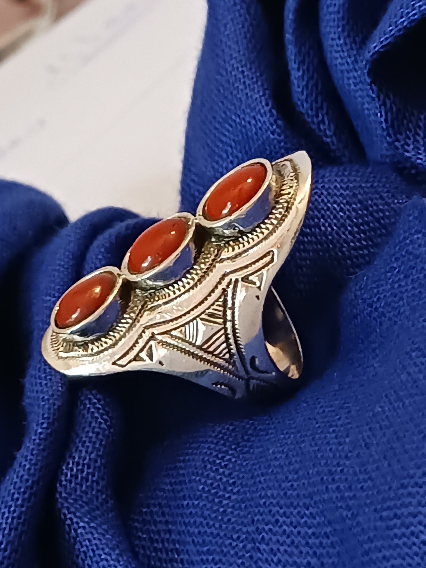 Bague touareg en argent massif