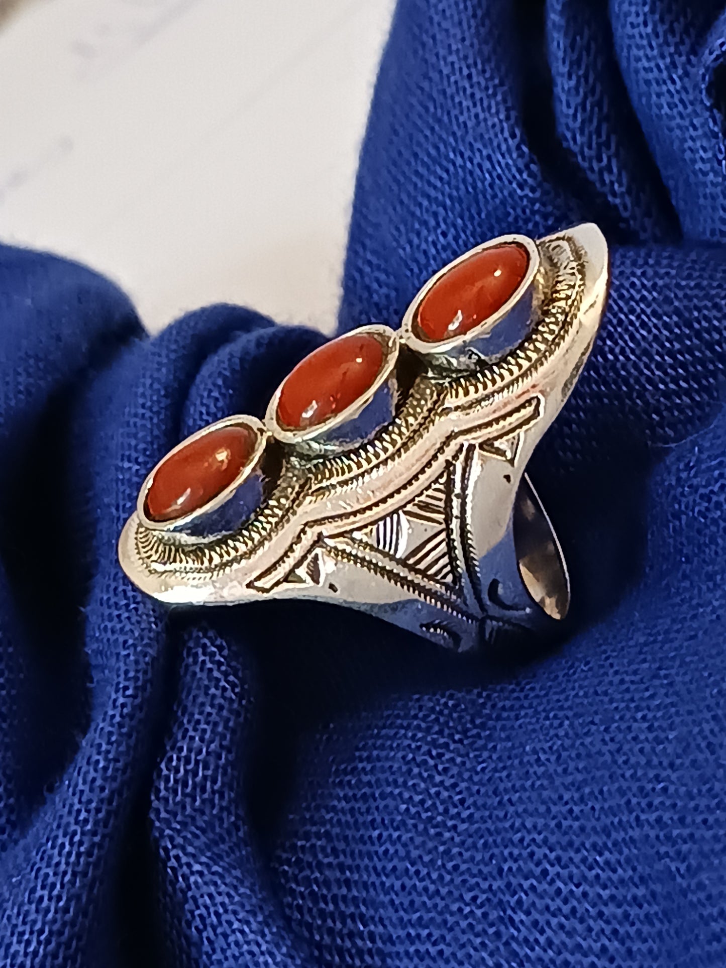 Bague touareg en argent massif