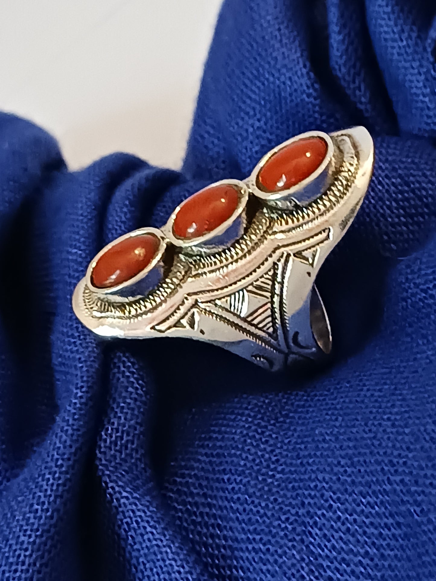 Bague touareg en argent massif