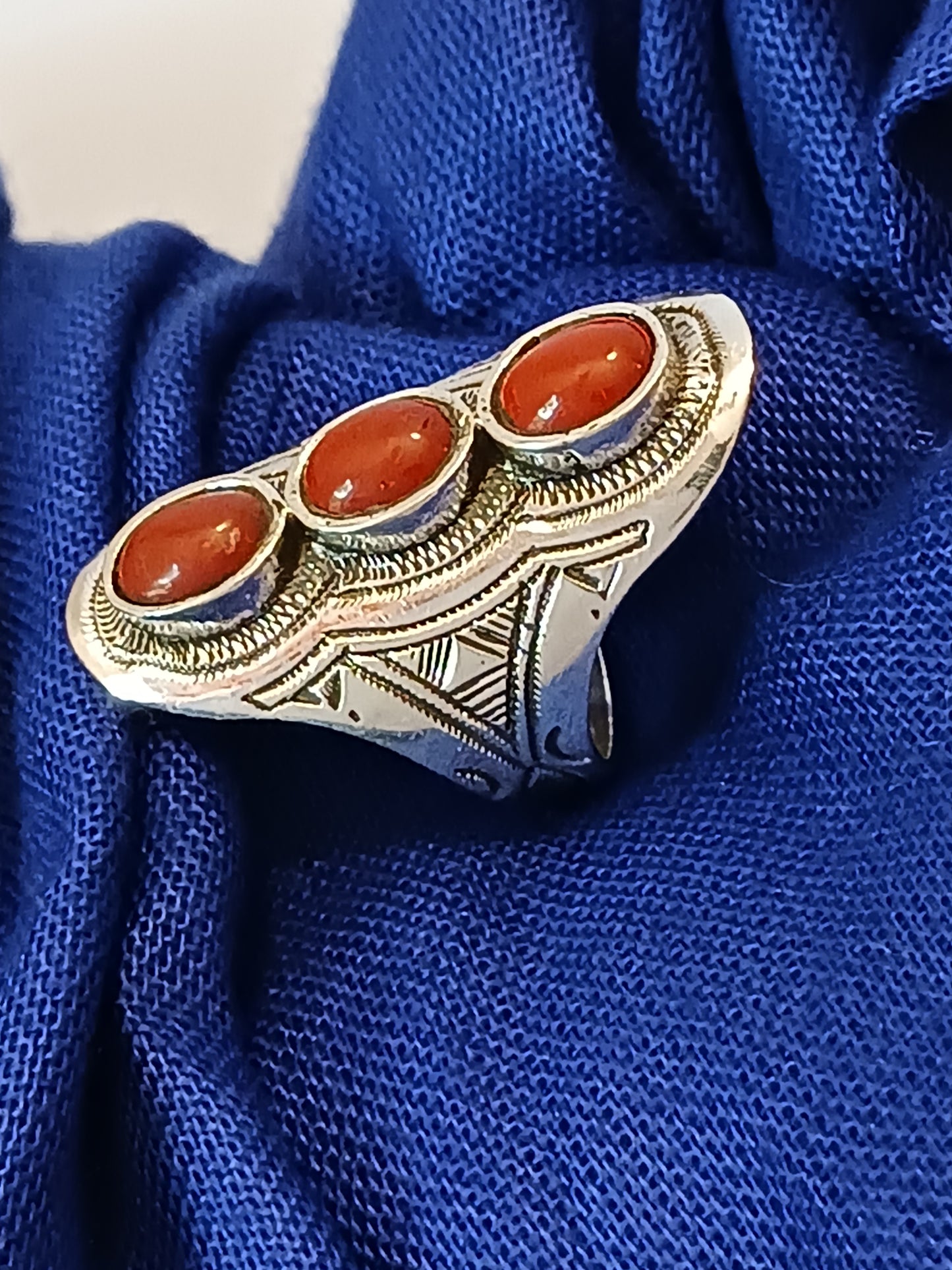 Bague touareg en argent massif