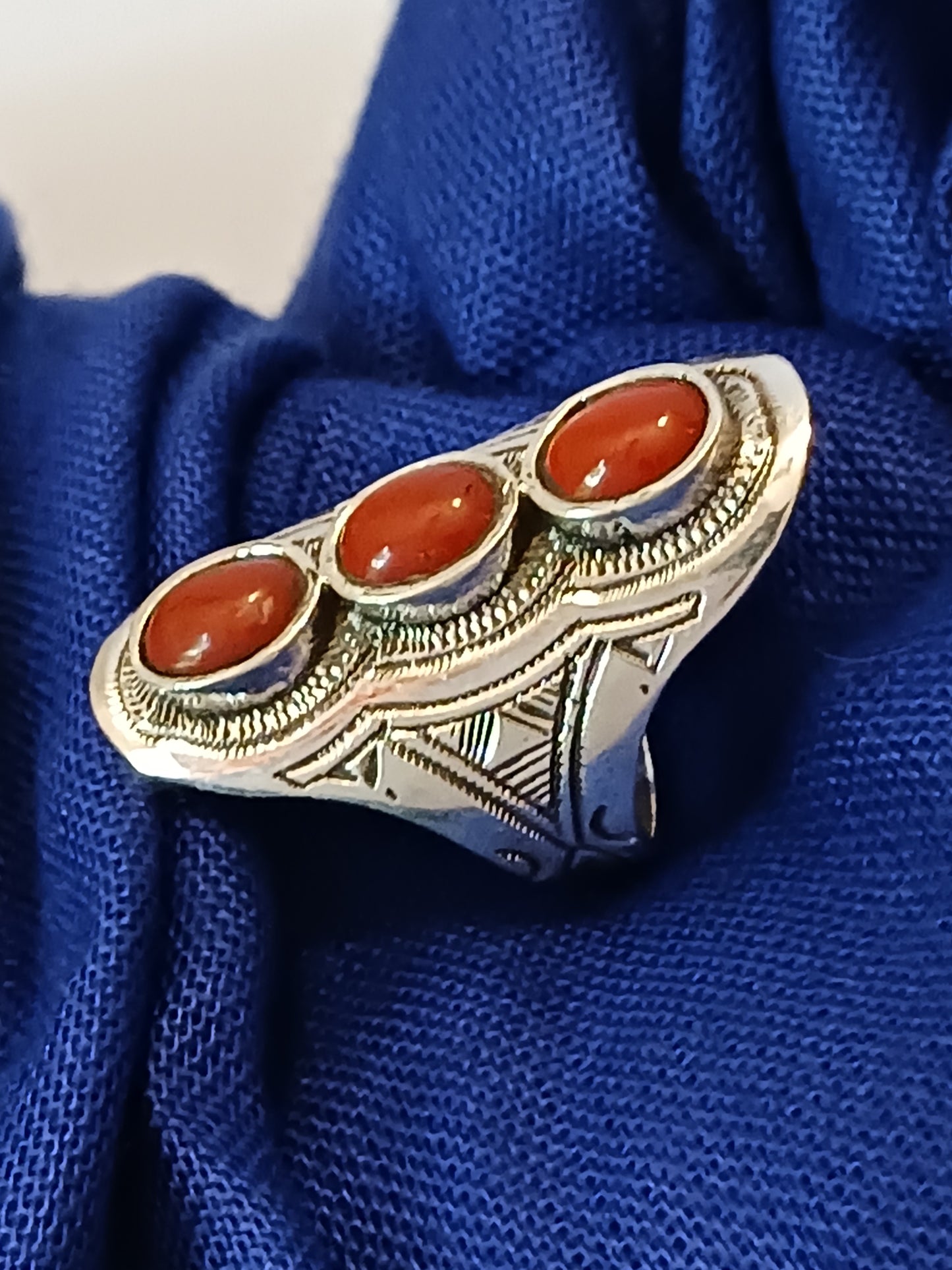 Bague touareg en argent massif
