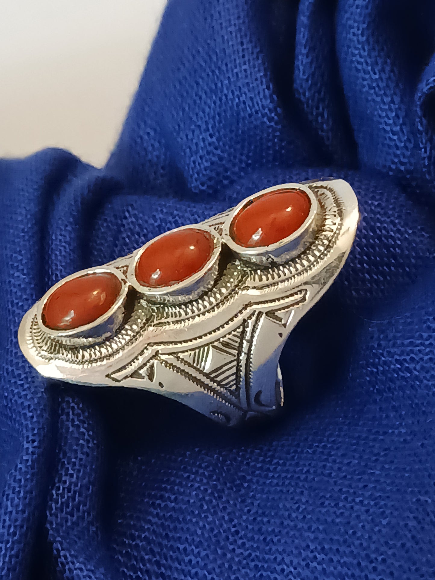 Bague touareg en argent massif