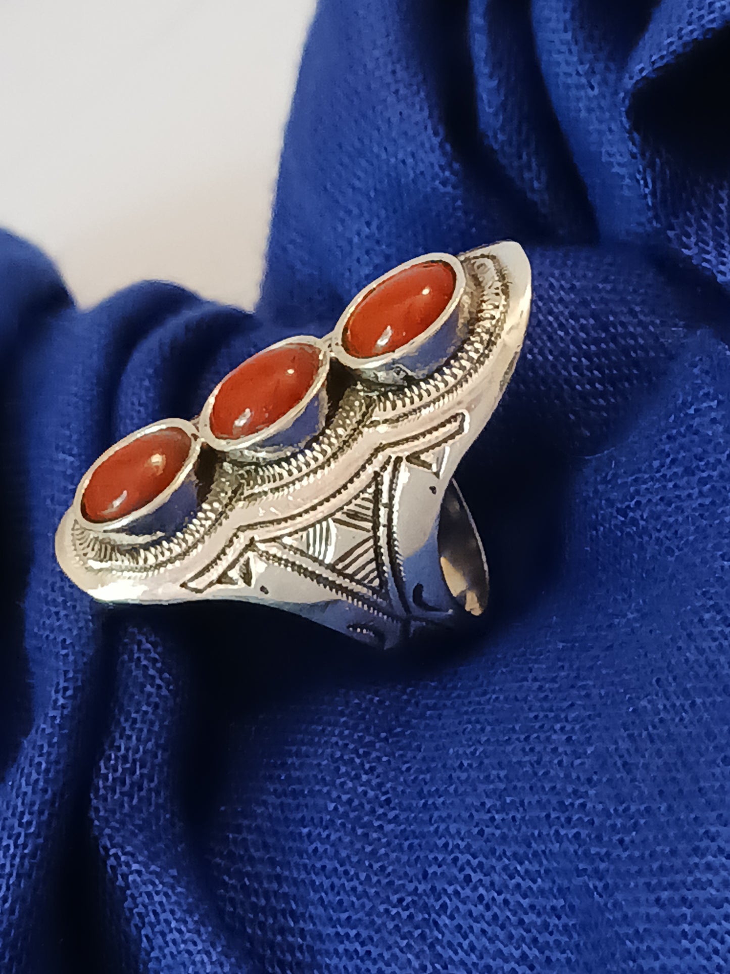 Bague touareg en argent massif