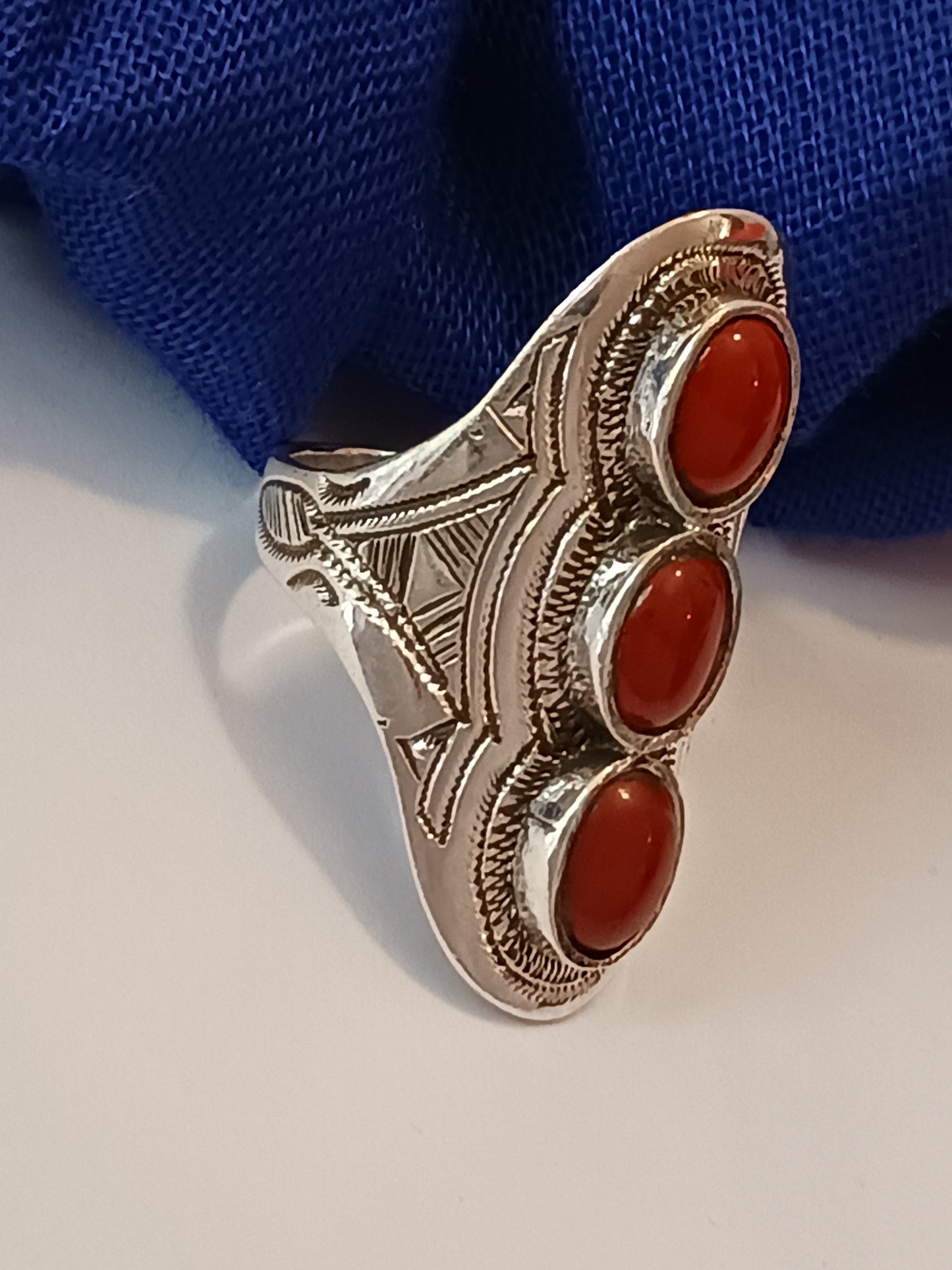 Bague touareg en argent massif