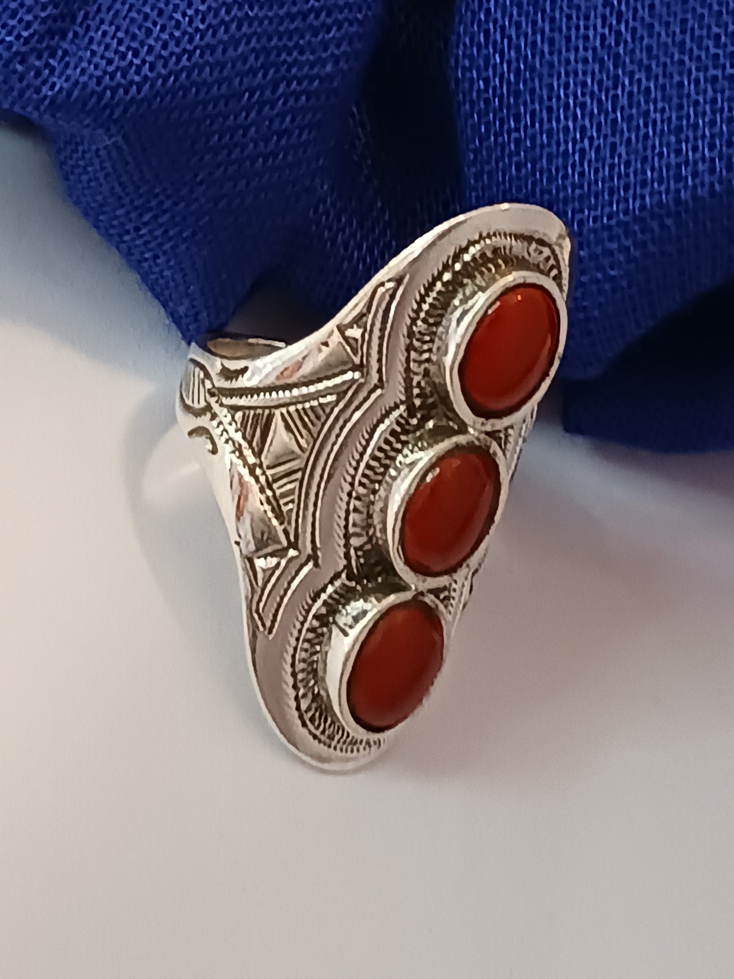 Bague touareg en argent massif