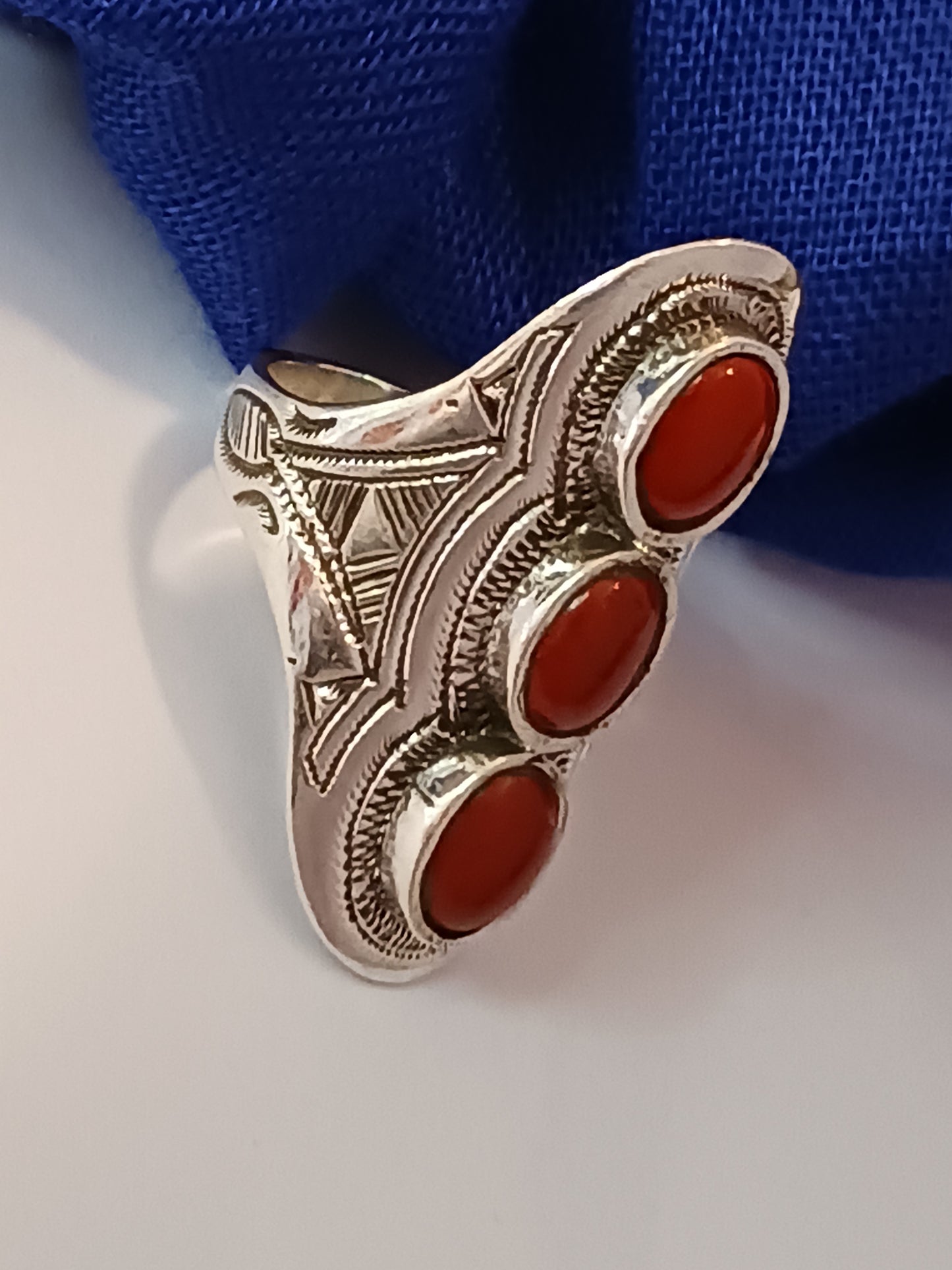 Bague touareg en argent massif