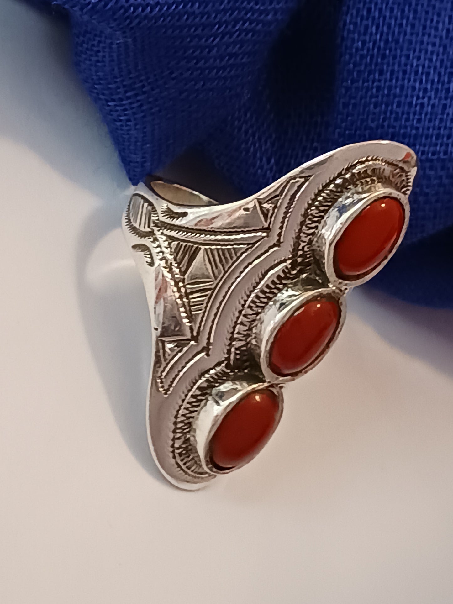 Bague touareg en argent massif
