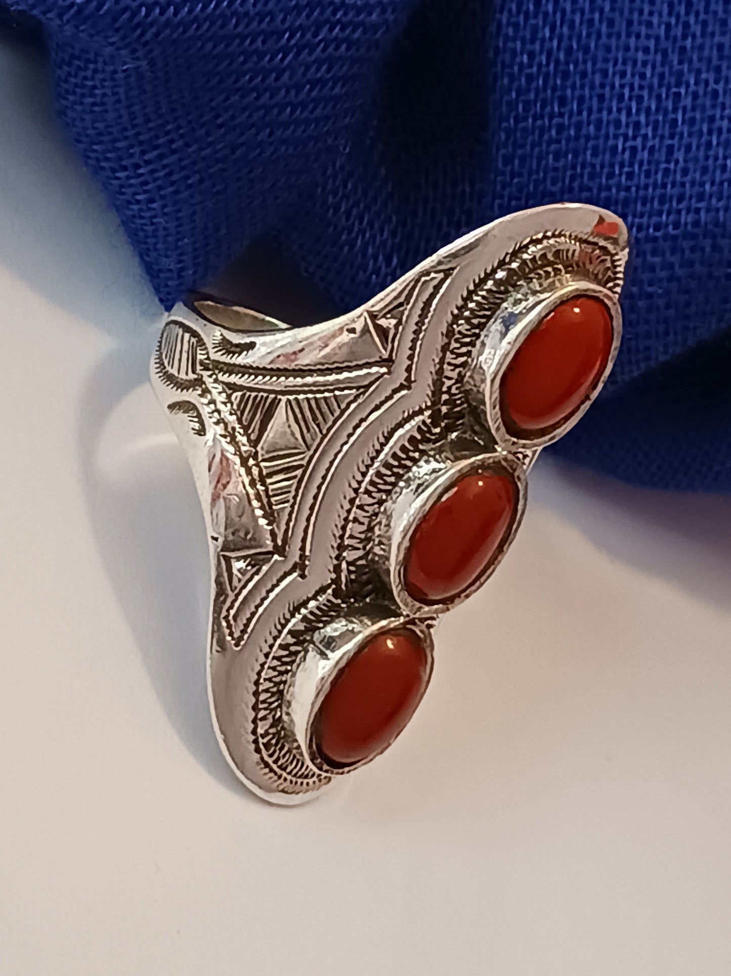 Bague touareg en argent massif