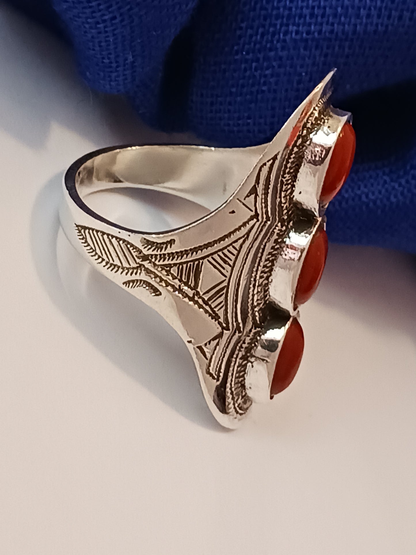 Bague touareg en argent massif