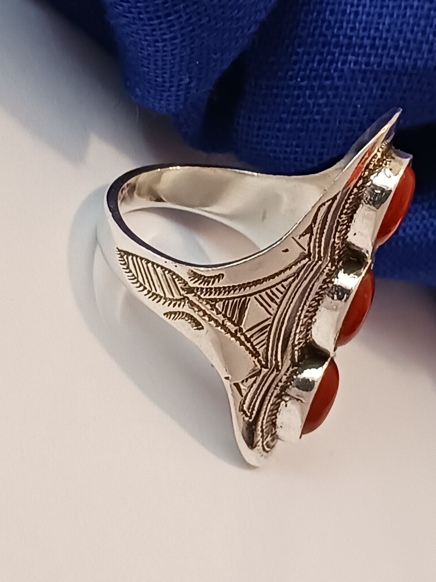 Bague touareg en argent massif