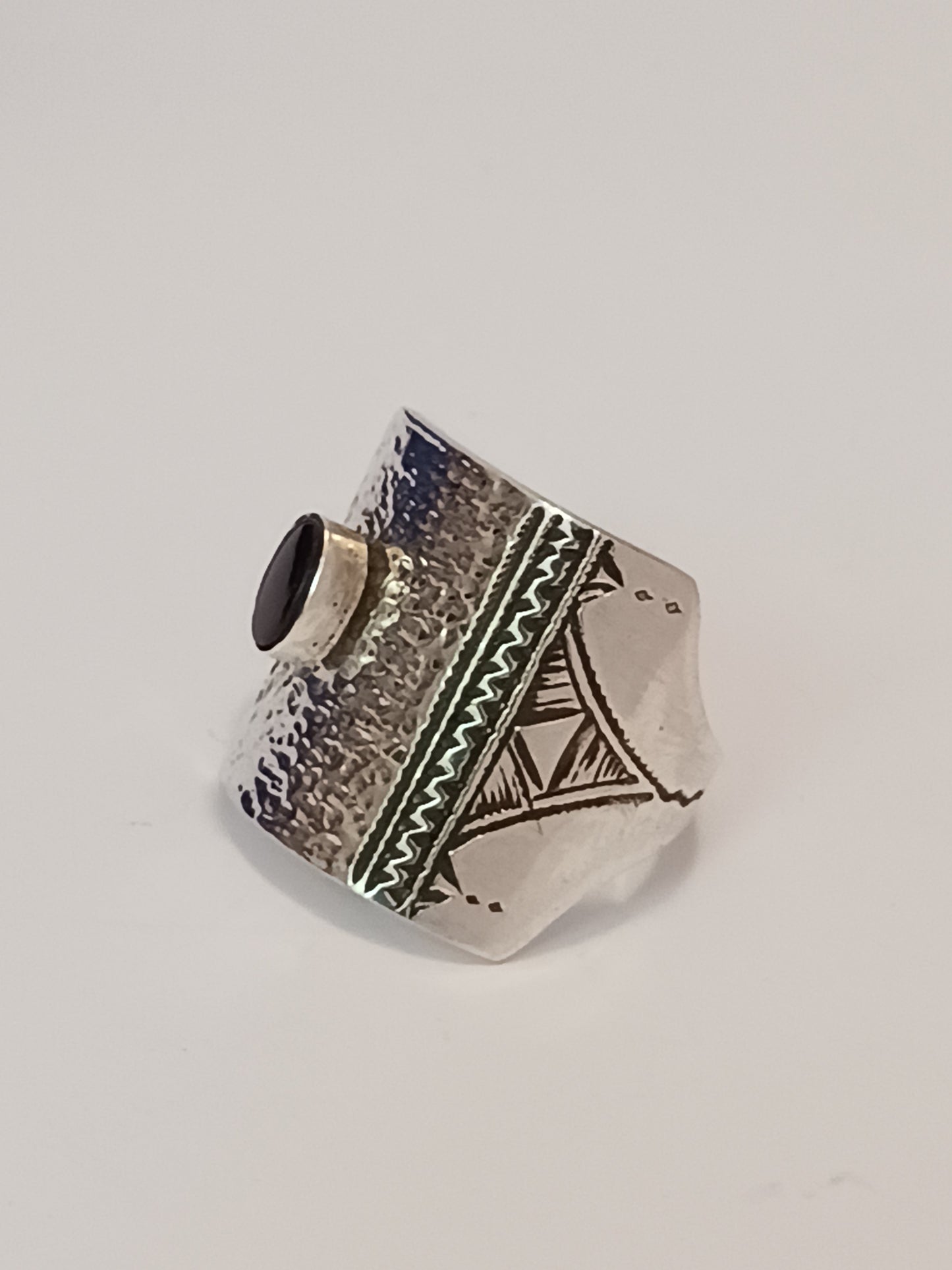 Bague touareg en argent massif