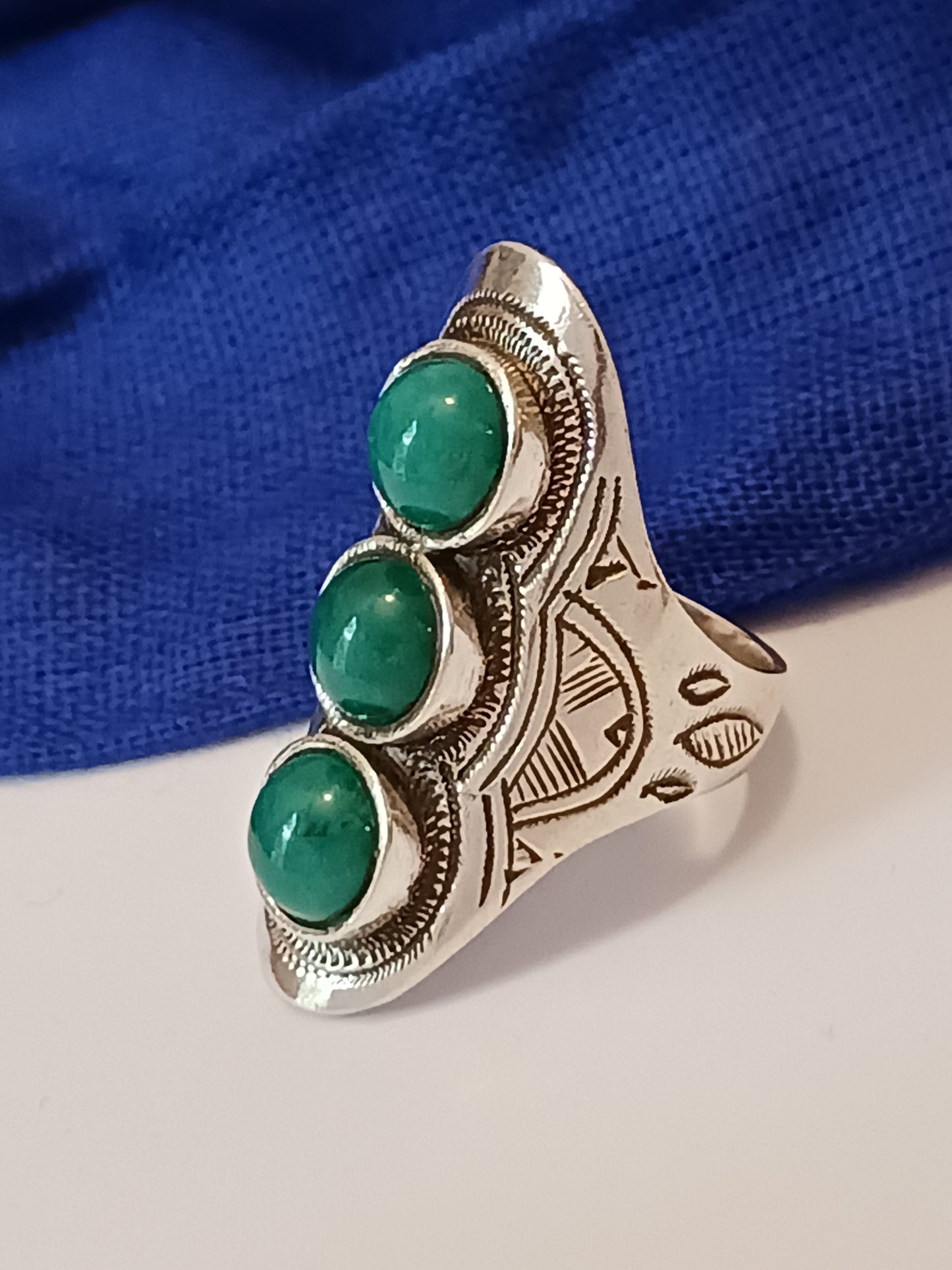 Bague touareg en argent massif