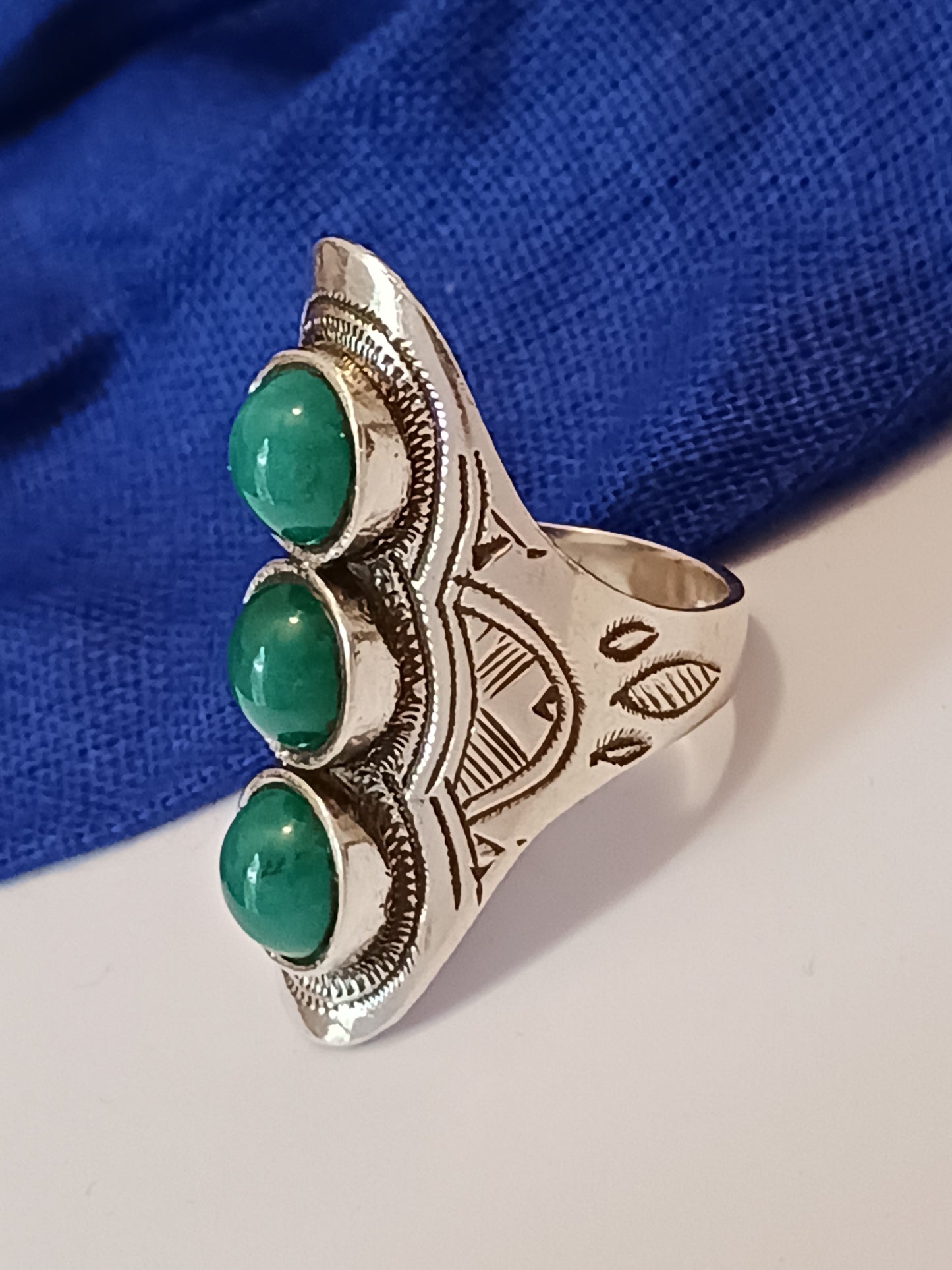 Bague touareg en argent massif
