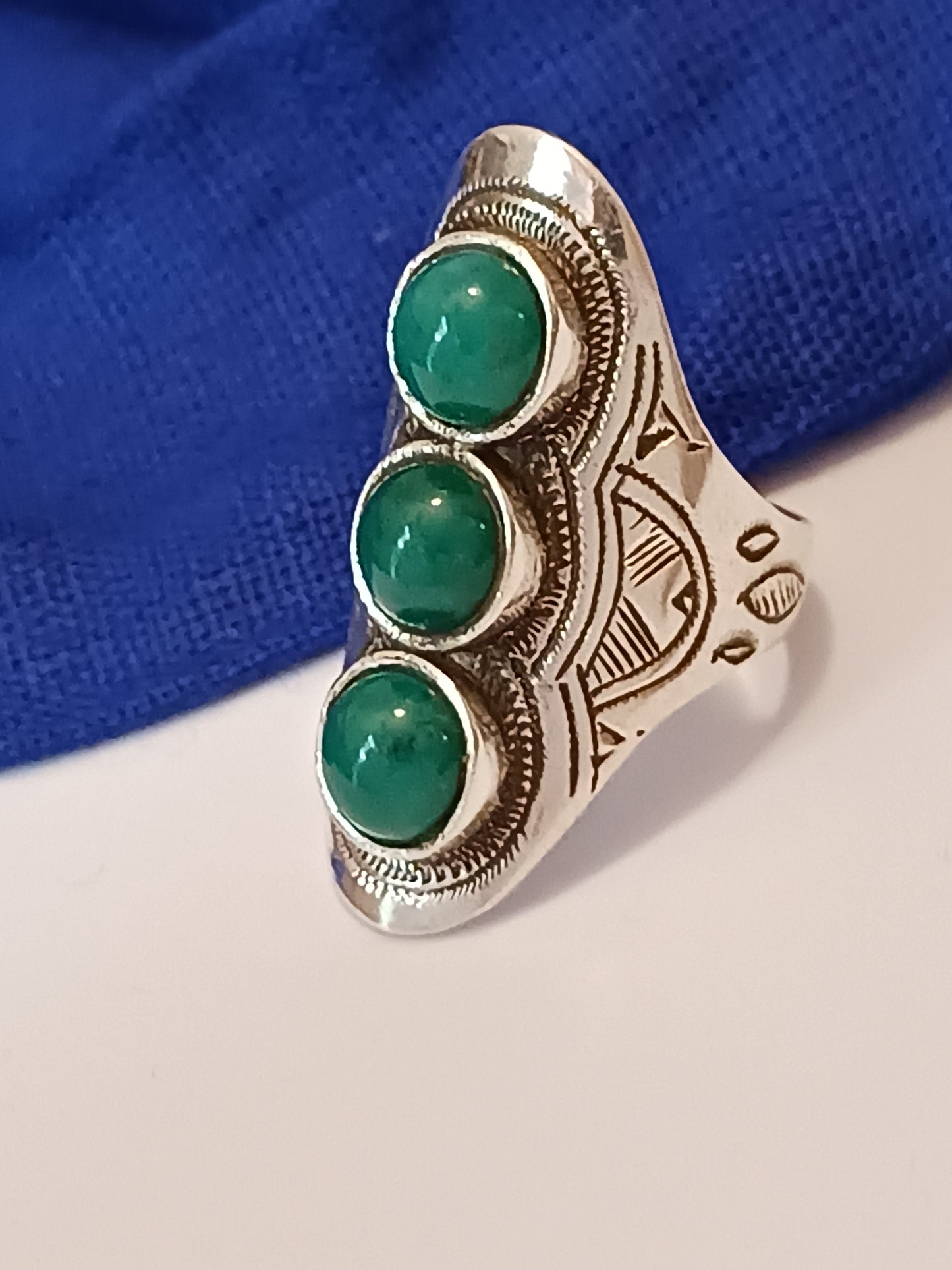 Bague touareg en argent massif