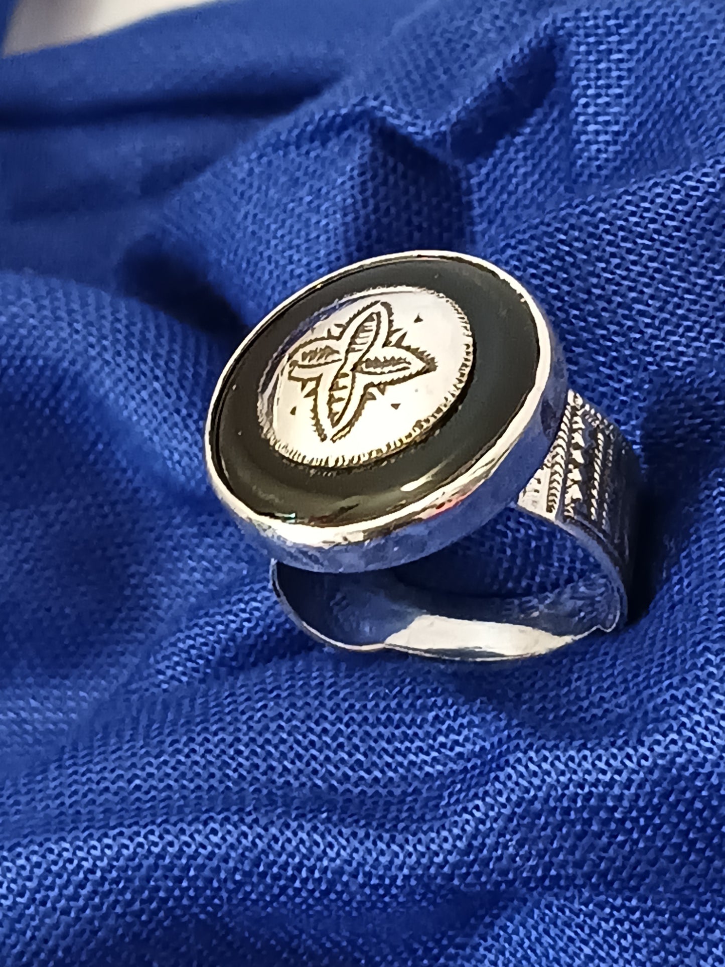 Bague touareg en argent massif