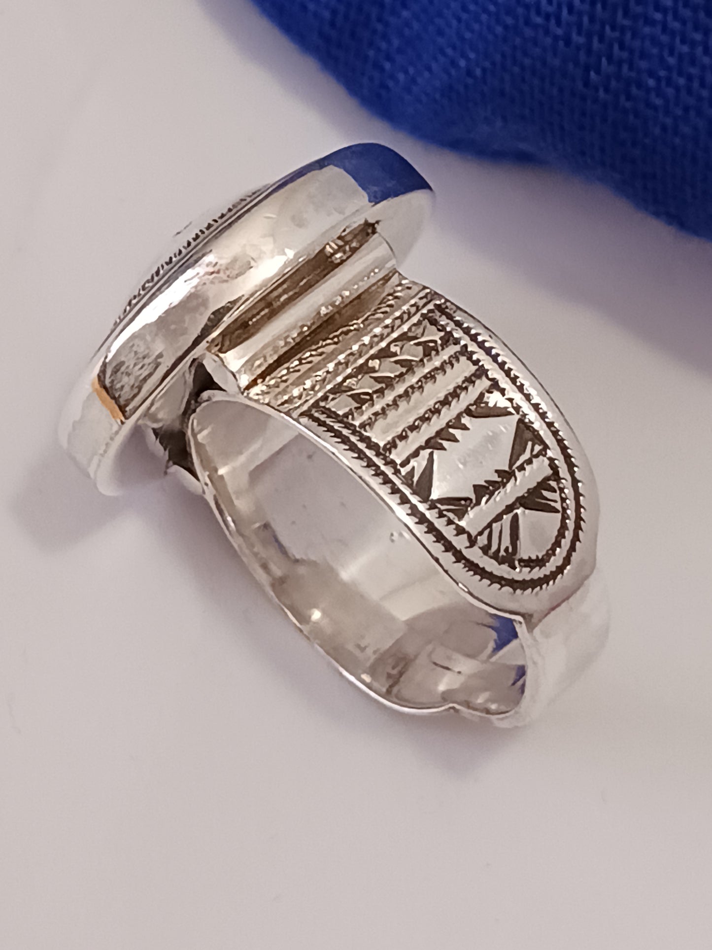 Bague touareg en argent massif