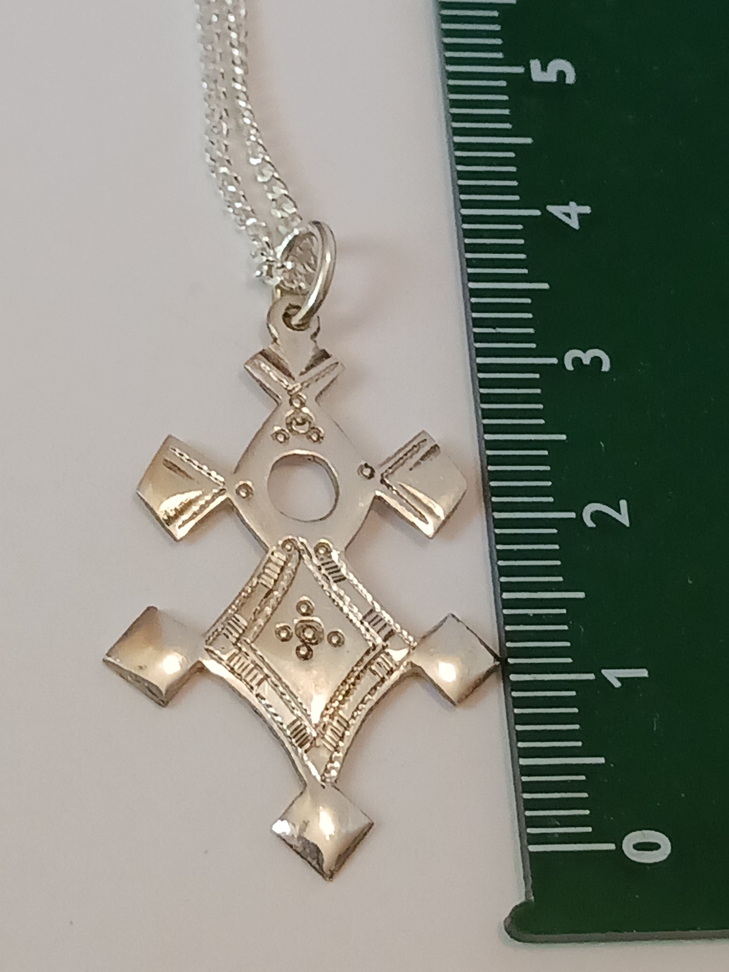 Collier Croix touareg en argent massif