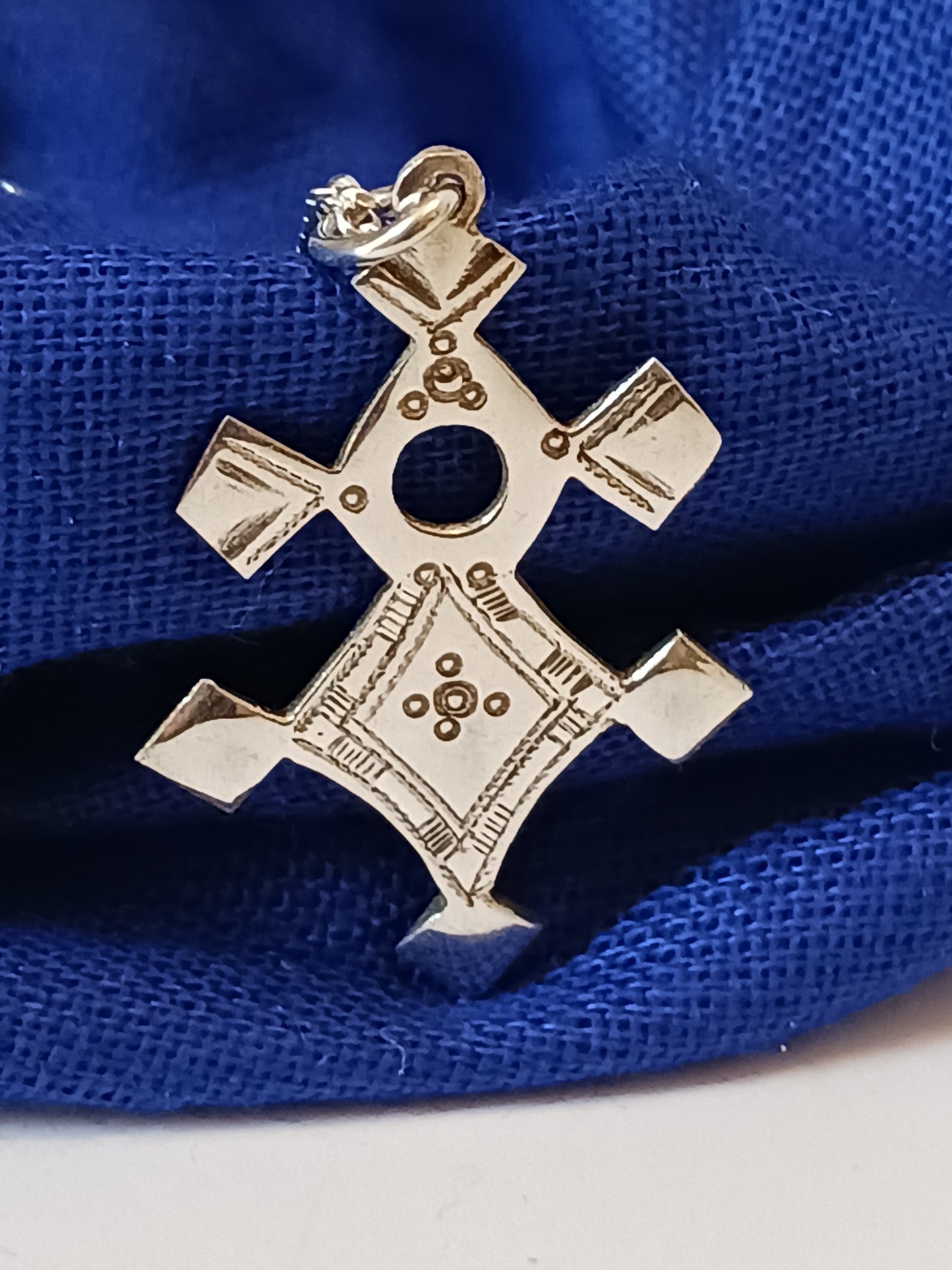 Collier Croix touareg en argent massif
