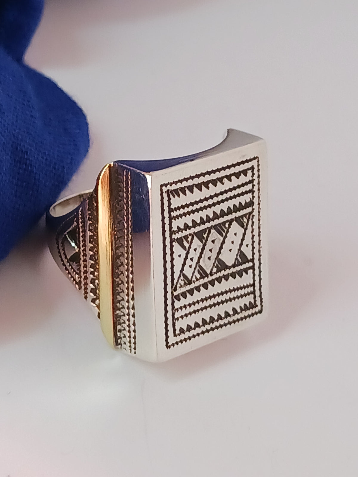 Bague touareg en argent massif
