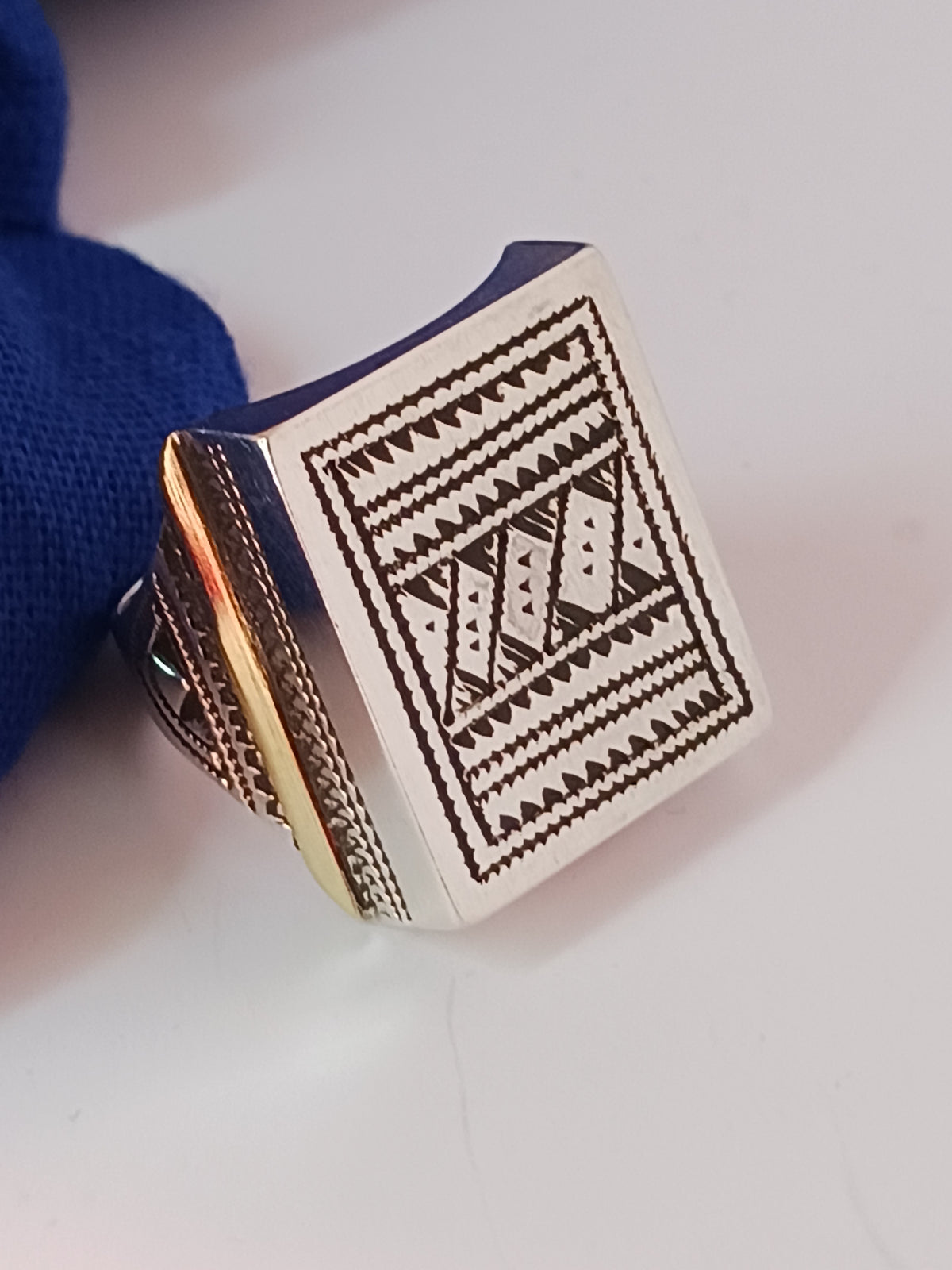 Bague touareg en argent massif