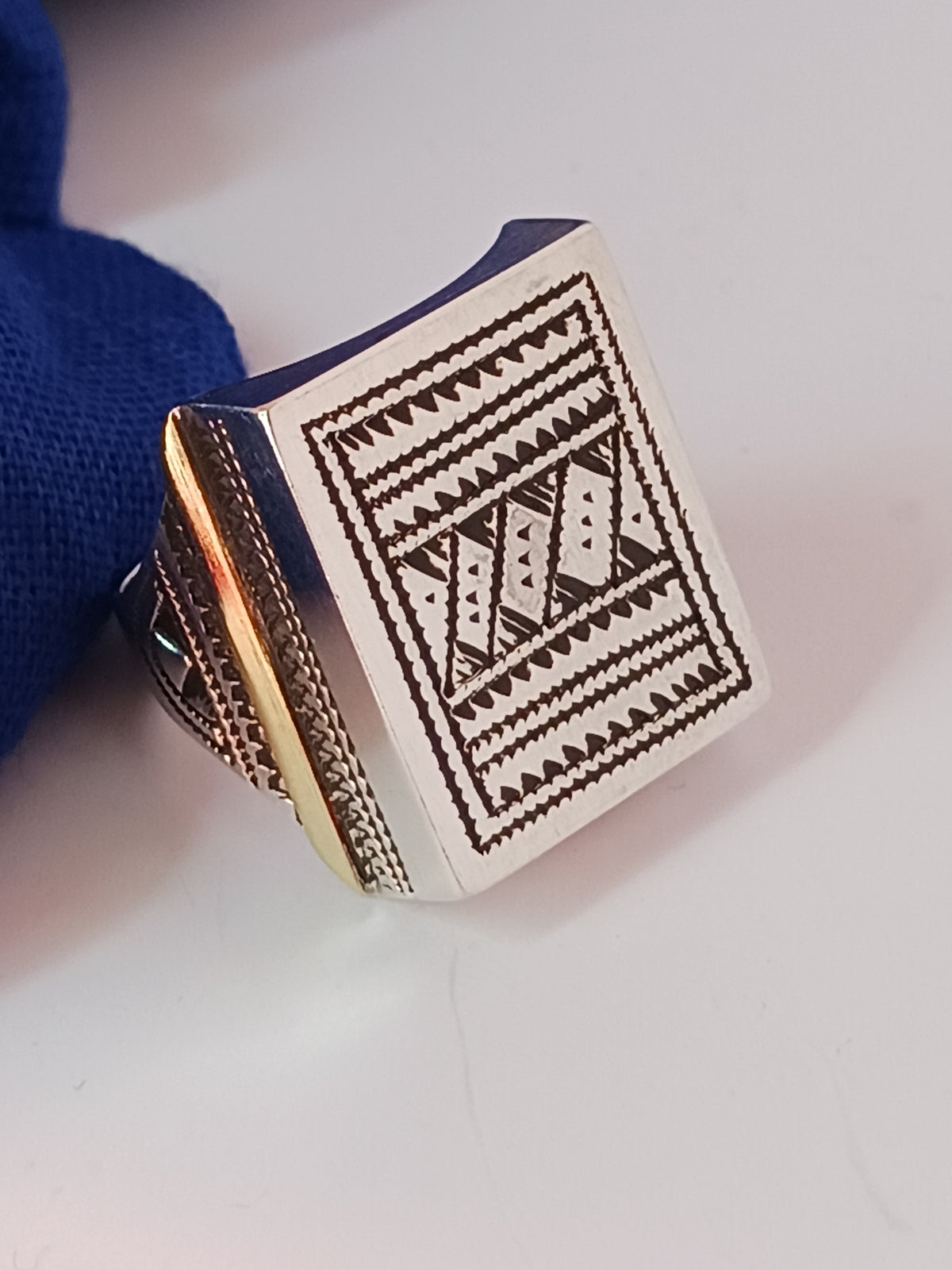 Bague touareg en argent massif