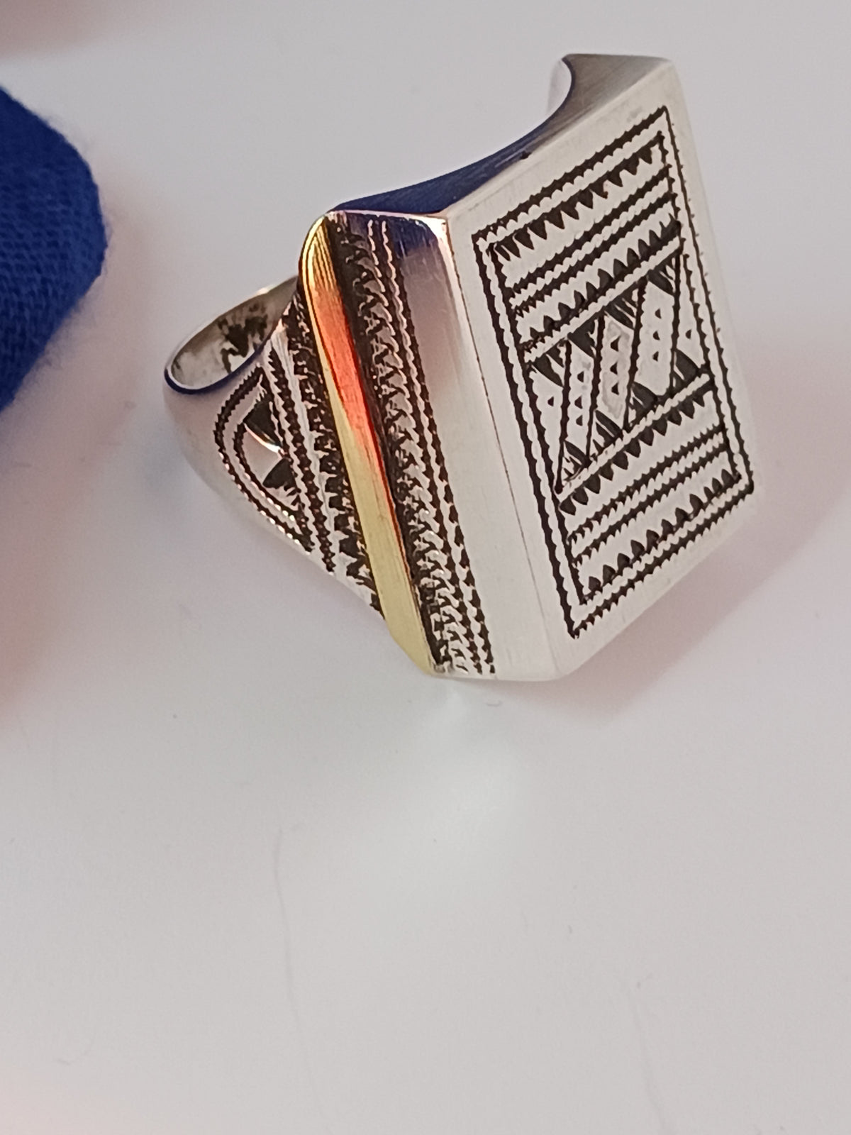 Bague touareg en argent massif