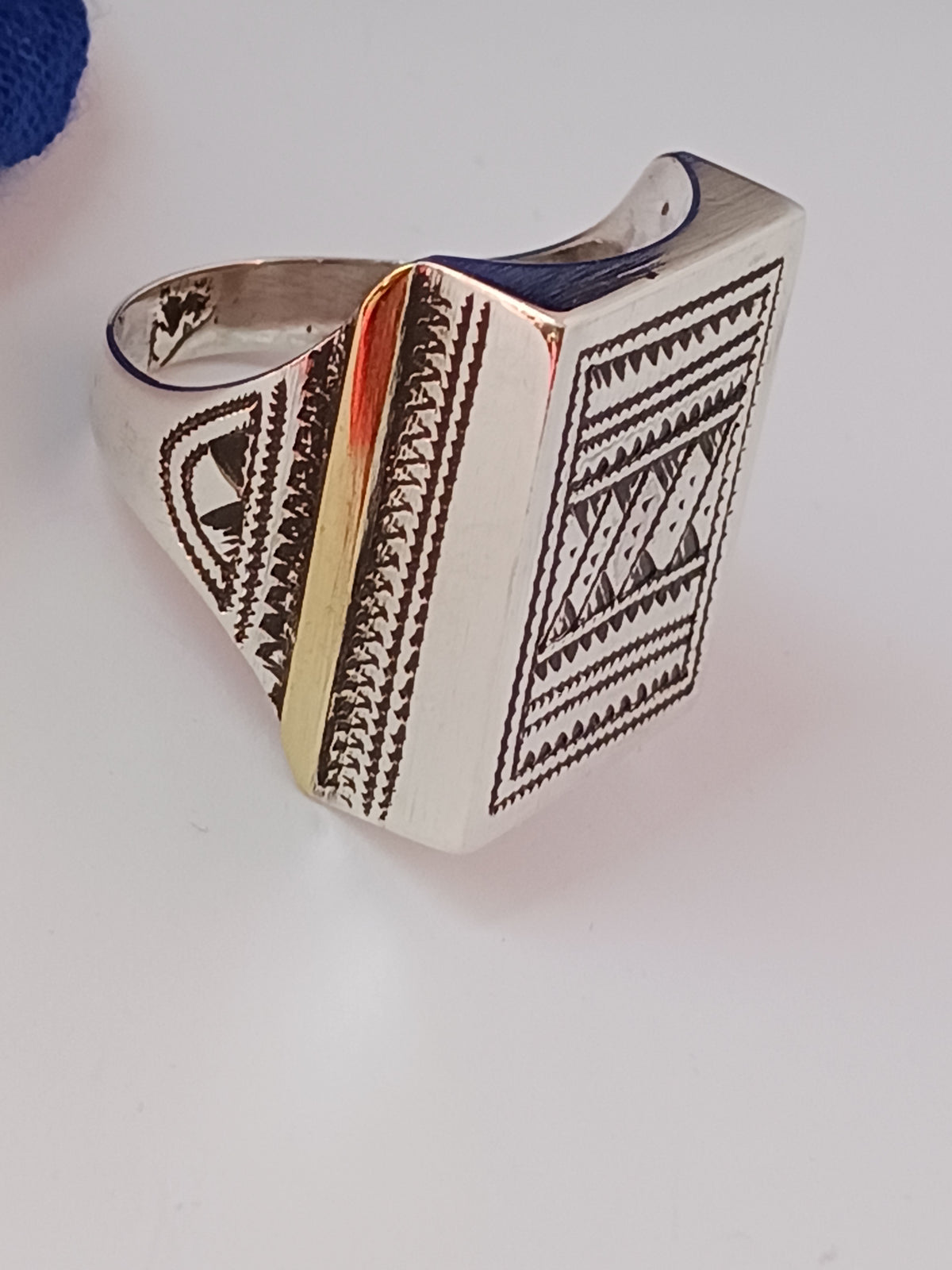 Bague touareg en argent massif