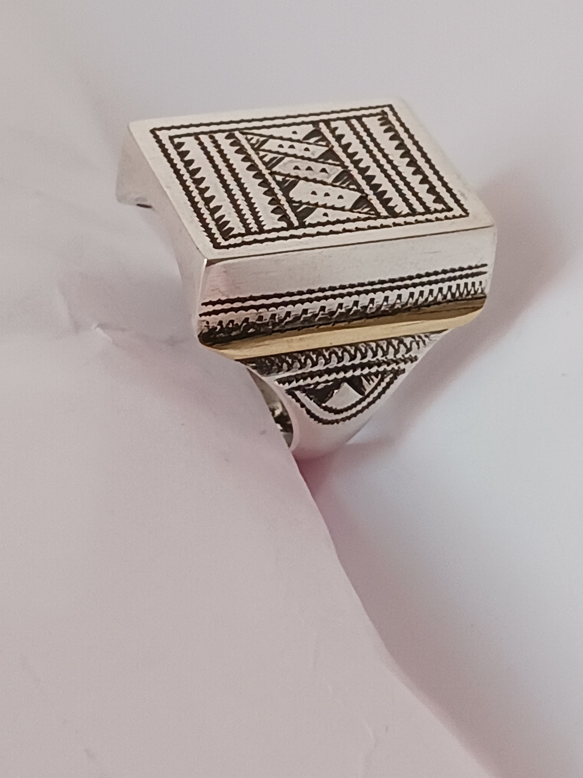 Bague touareg en argent massif