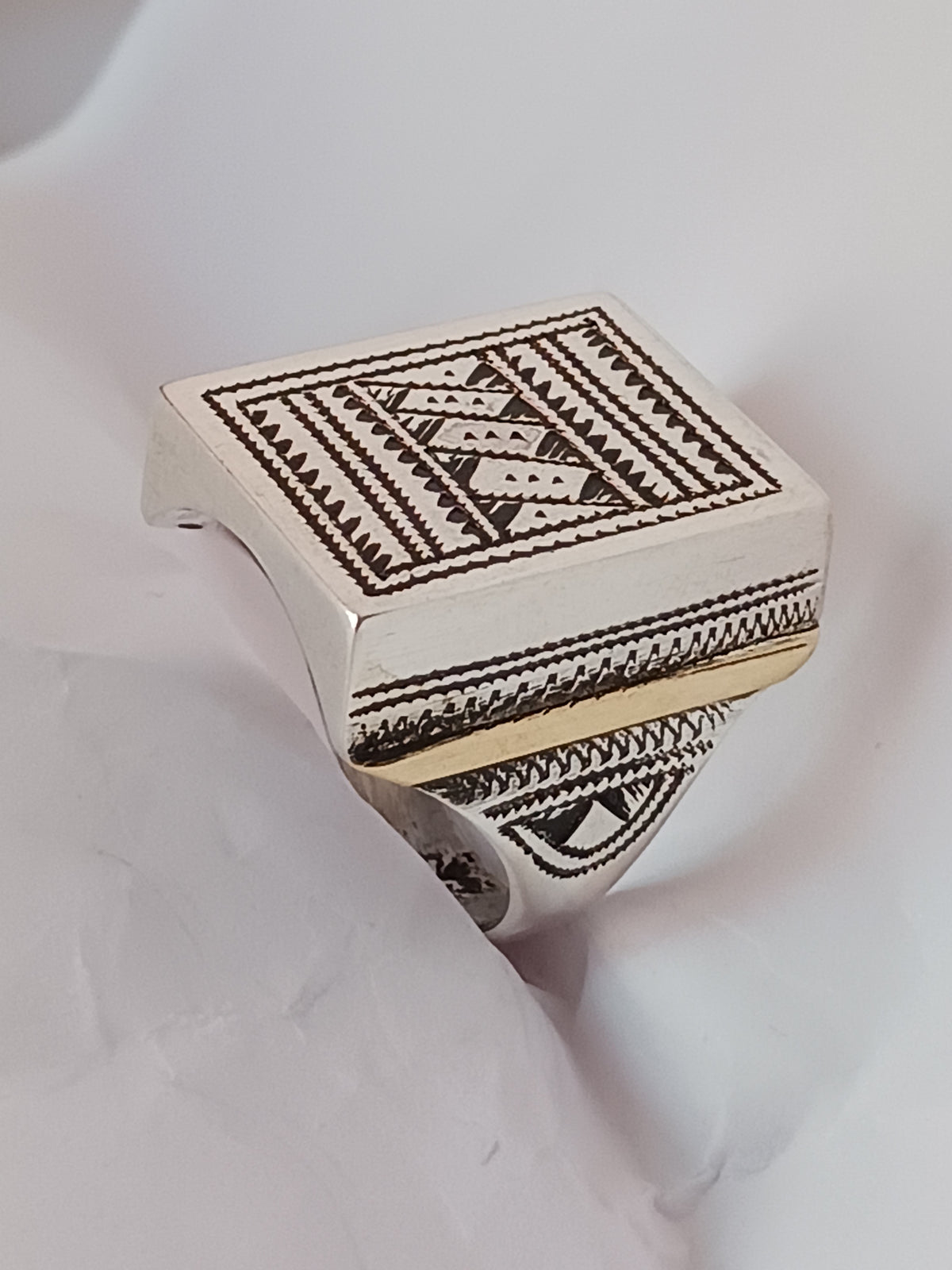 Bague touareg en argent massif