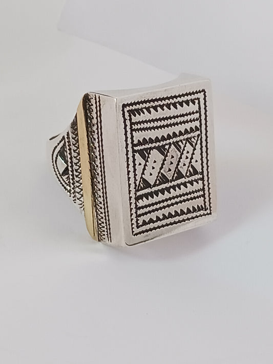 Bague touareg en argent massif