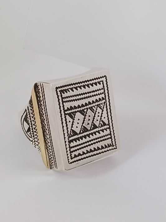Bague touareg en argent massif