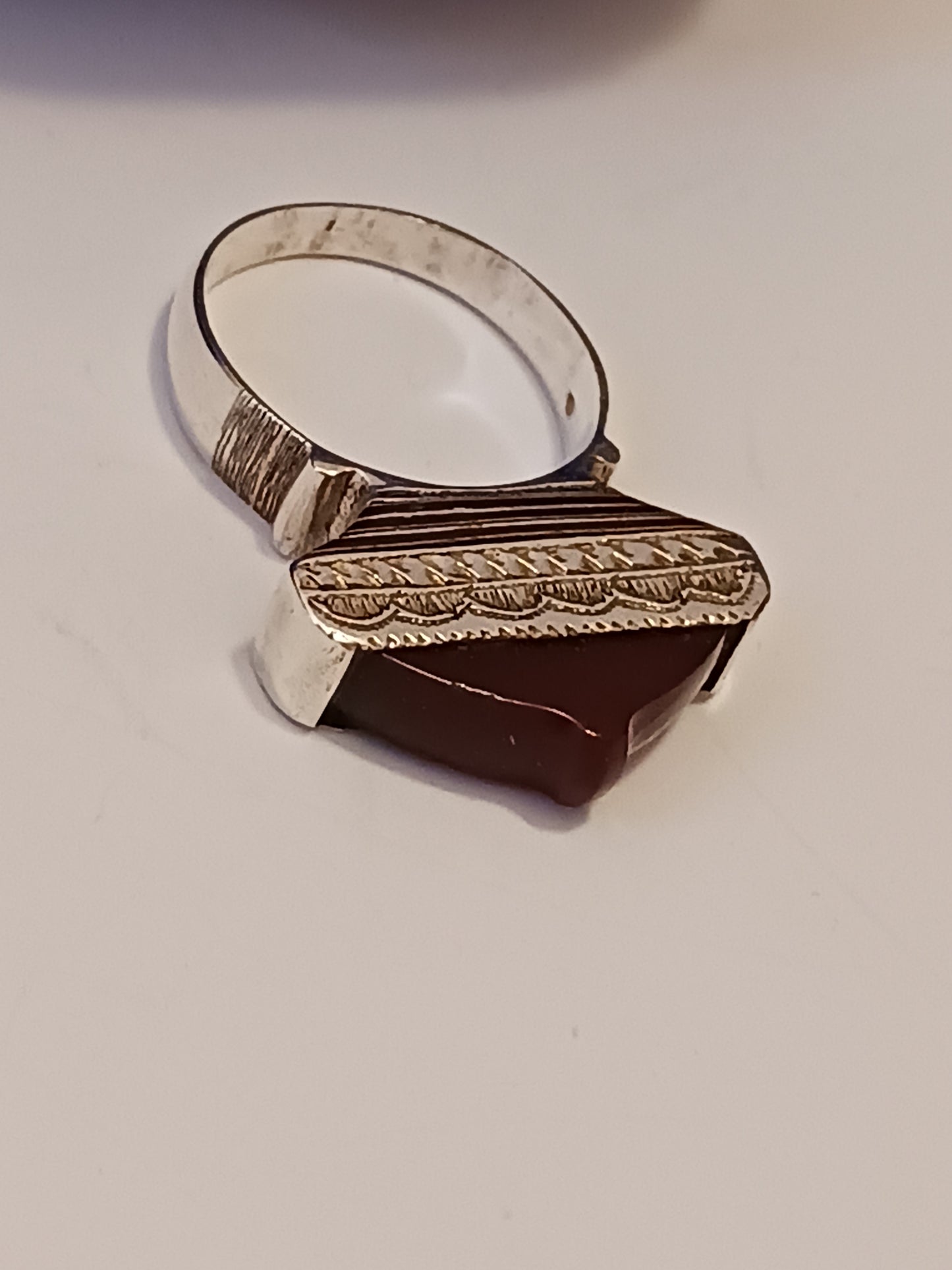 Bague touareg en argent massif
