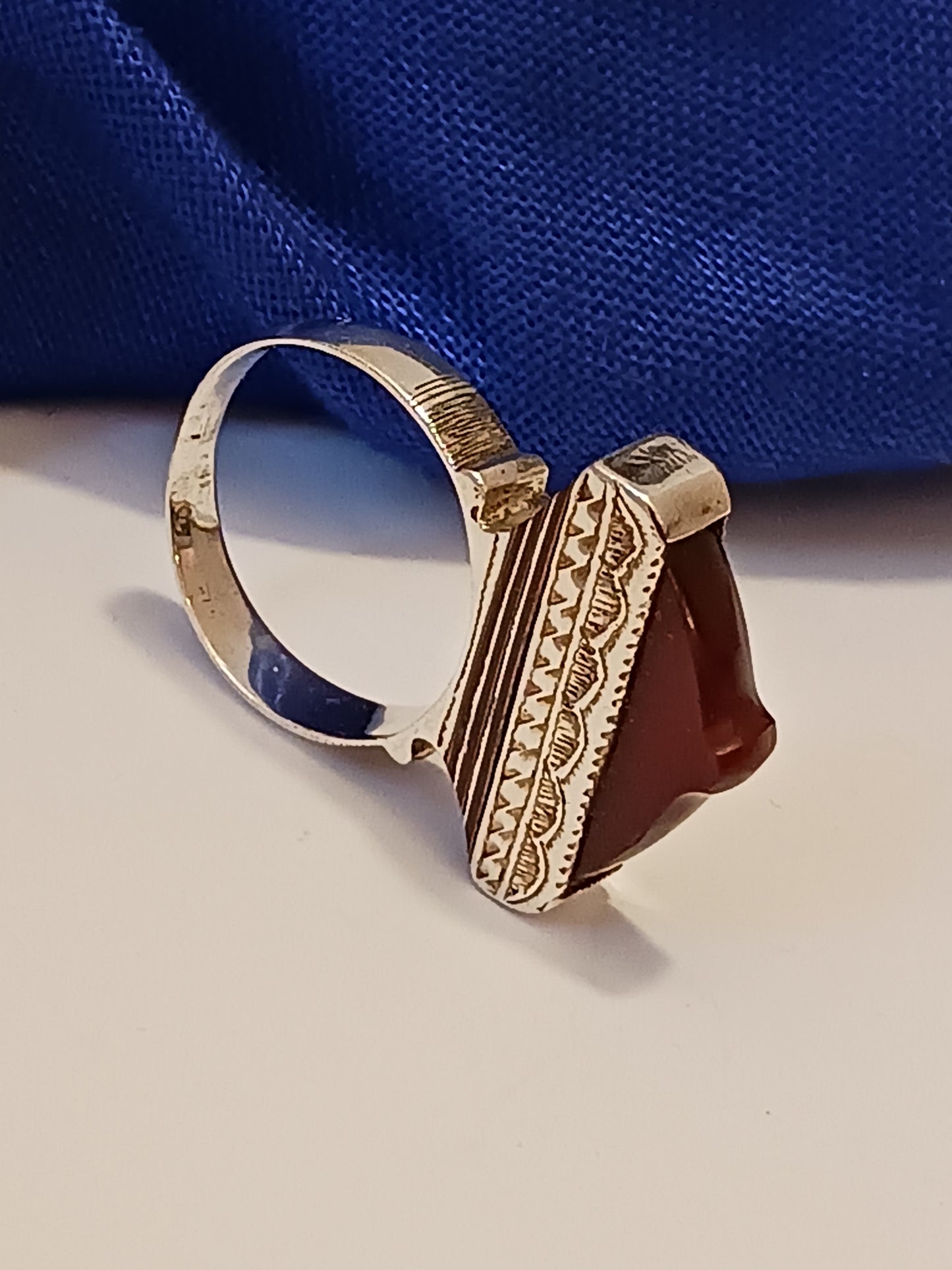Bague touareg en argent massif