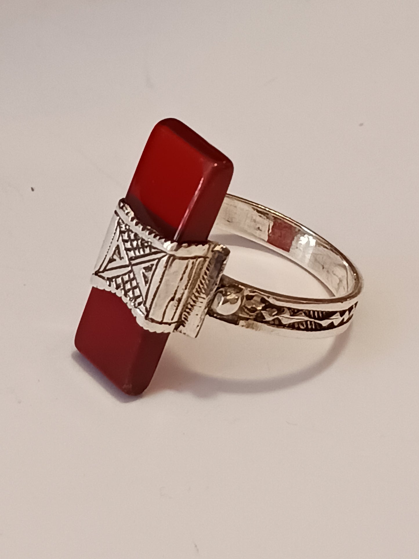 Bague touareg en argent massif