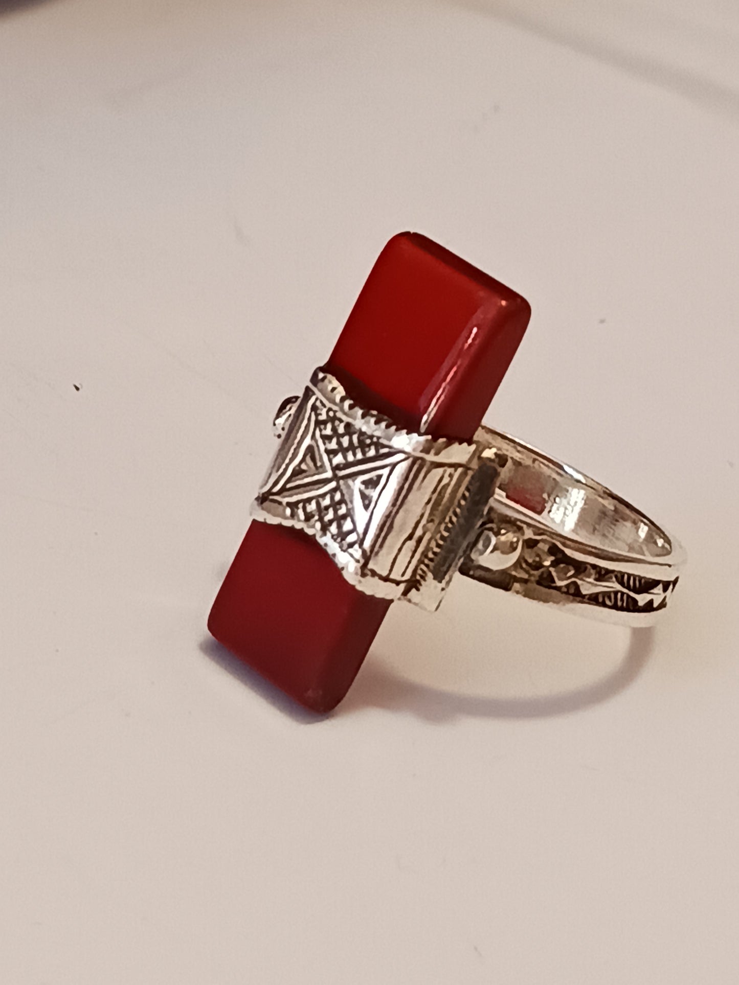 Bague touareg en argent massif