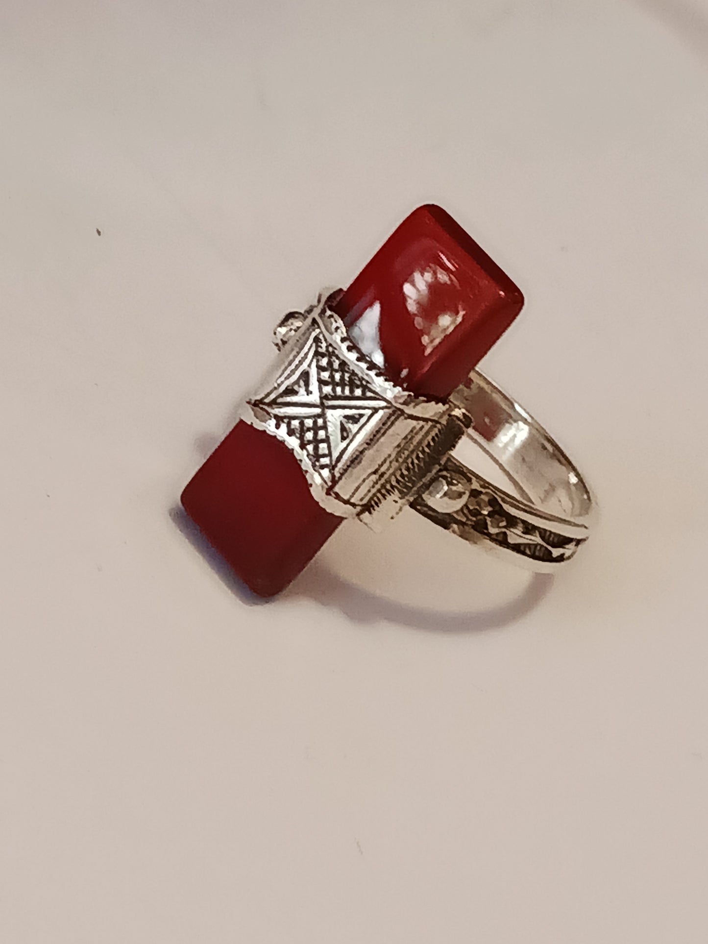 Bague touareg en argent massif