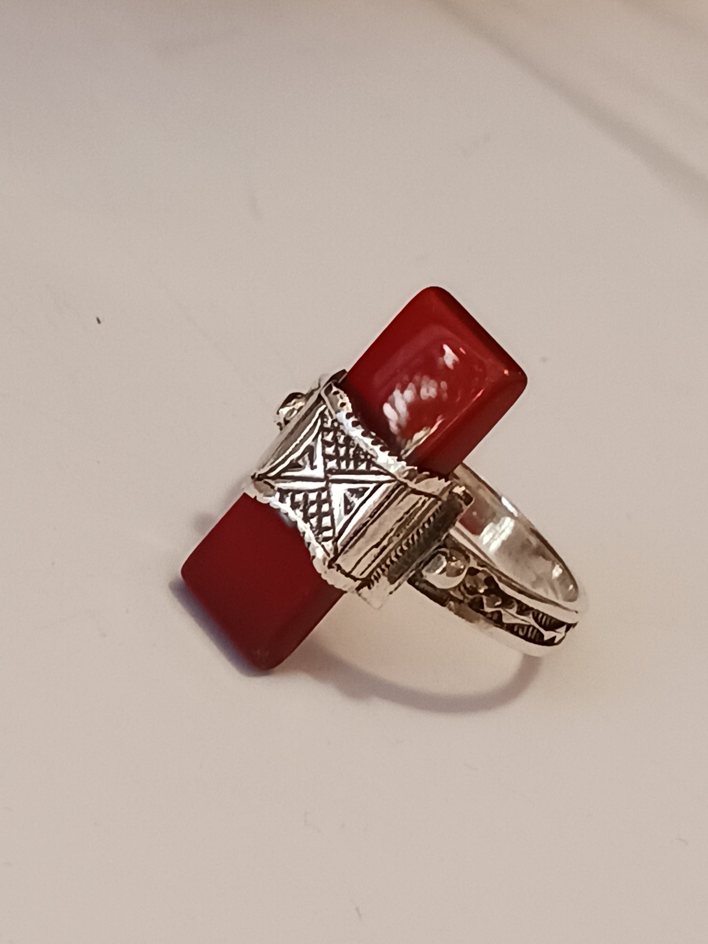 Bague touareg en argent massif